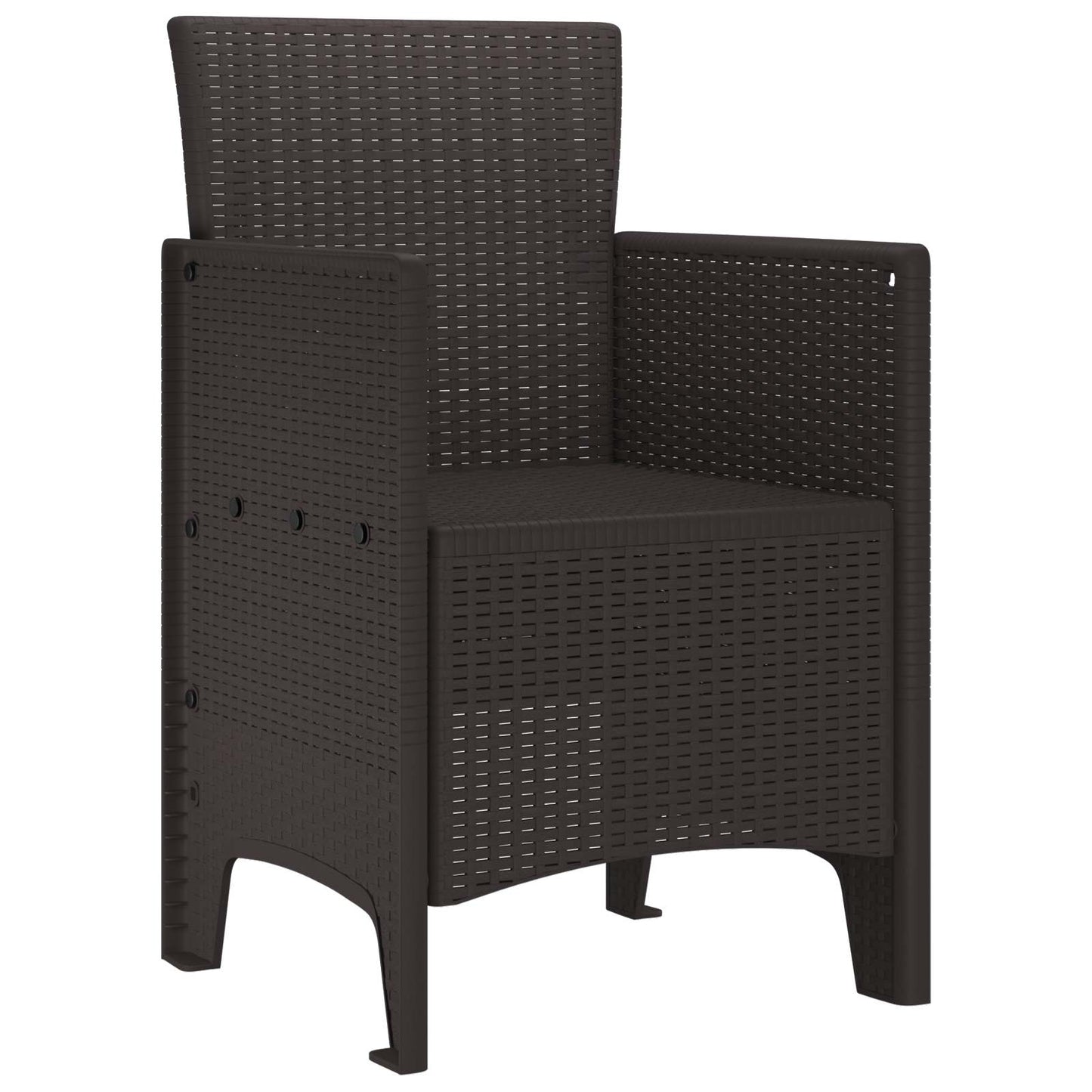 Garden Chair 2 pcs Brown 53 x 49 x 85 cm Polypropylene