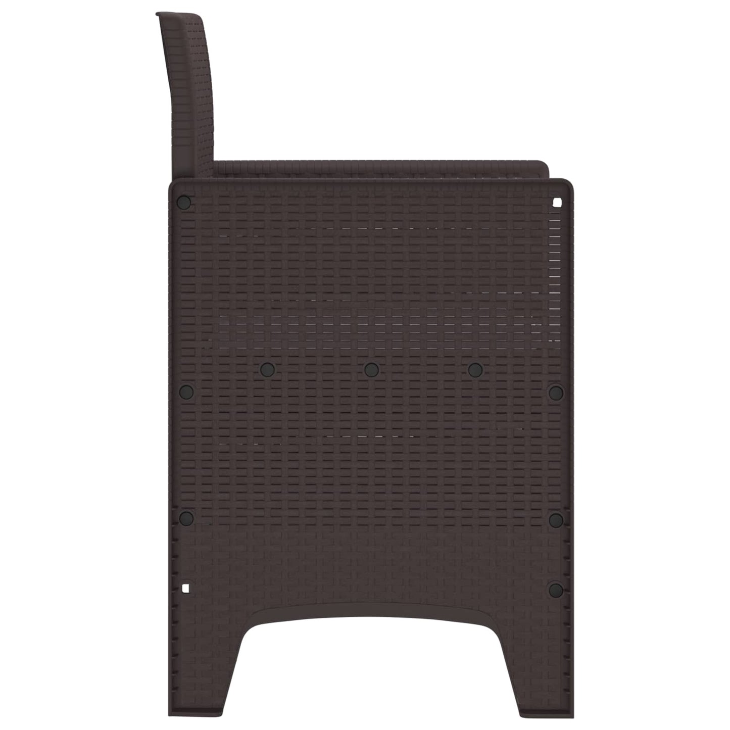 Garden Chair 2 pcs Brown Polypropylene
