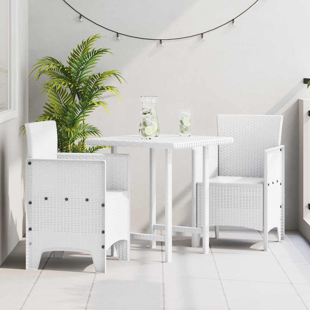 Garden Chair 2 pcs White 53 x 49 x 85 cm Polypropylene