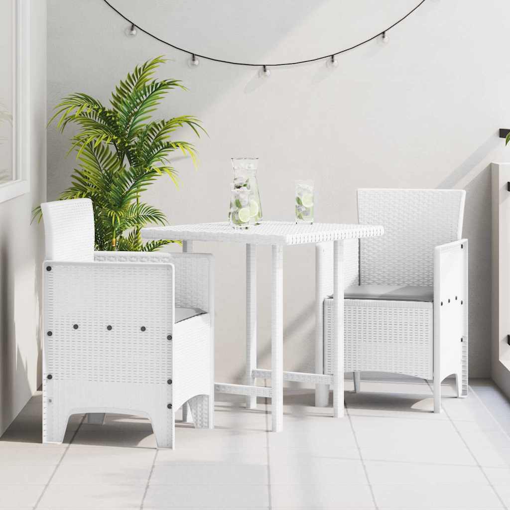 Garden Chair 2 pcs White 53 x 49 x 85 cm Polypropylene