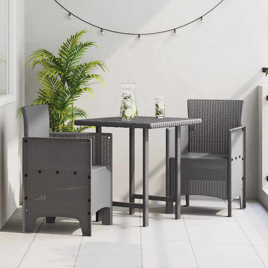 Garden Chair 2 pcs Light Grey Polypropylene