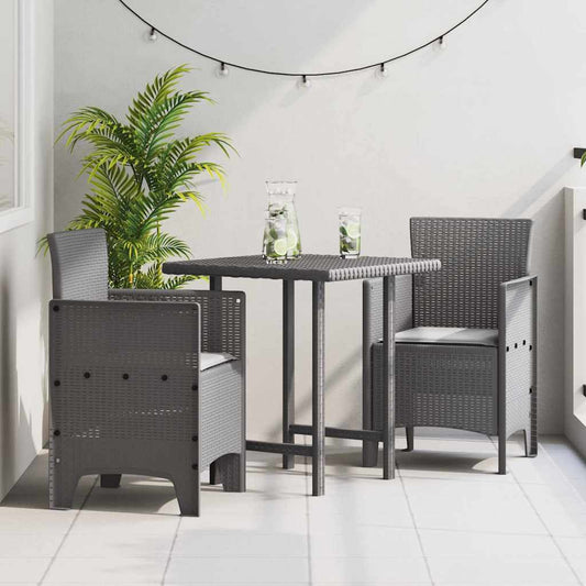 Garden Chair 2 pcs Light Grey Polypropylene