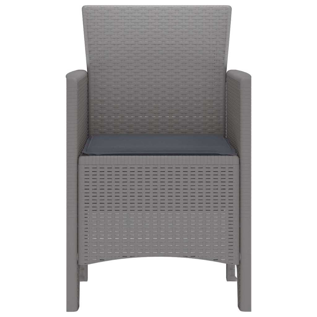 Garden Chair 2 pcs Light Grey 53 x 49 x 85 cm Polypropylene