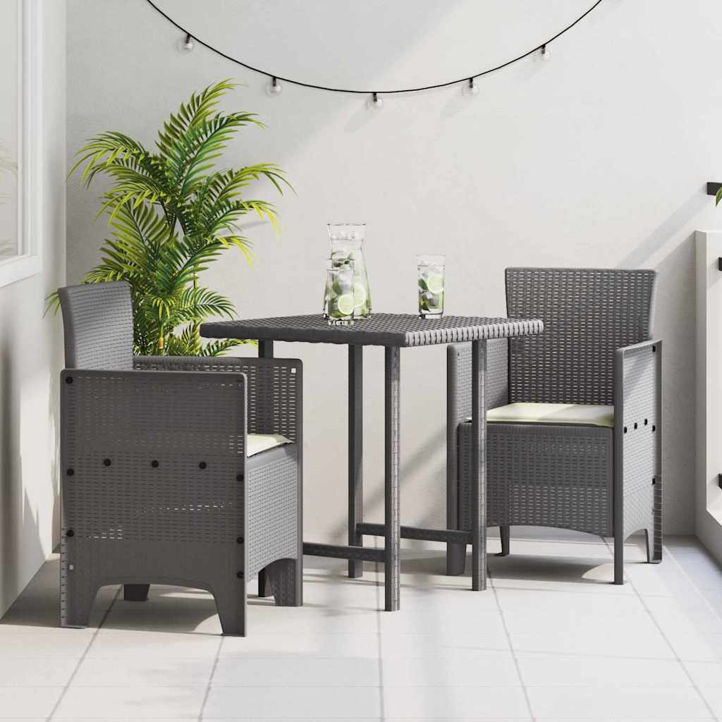 Garden Chair 2 pcs Light Grey 53 x 49 x 85 cm Polypropylene