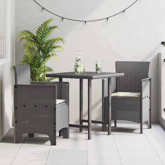 Garden Chair 2 pcs Light Grey Polypropylene