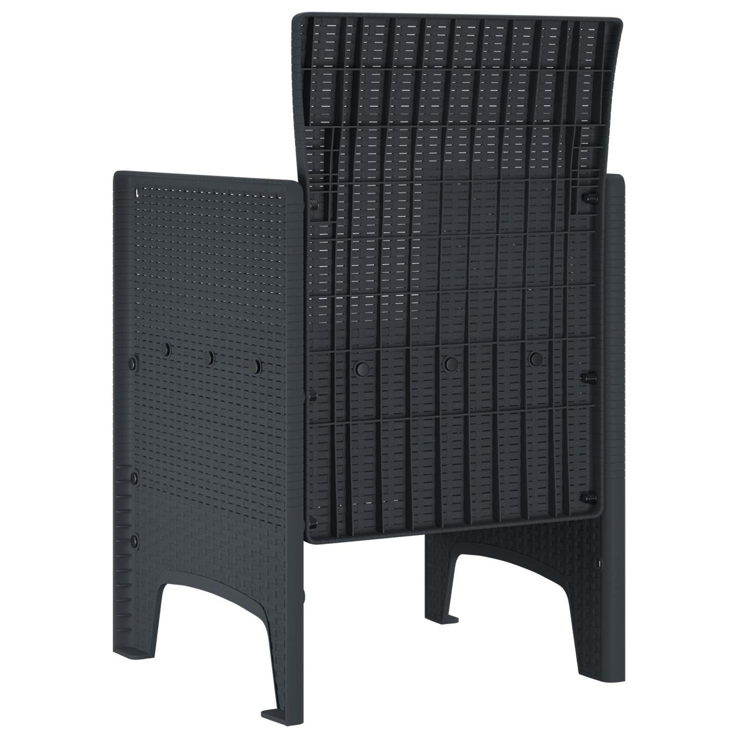 Garden Chair 4 pcs Anthracite 53 x 49 x 85 cm Polypropylene