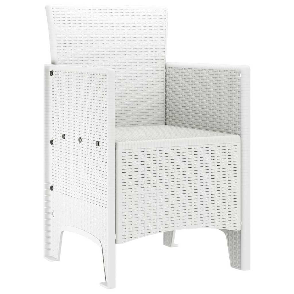Garden Chair 4 pcs White 53 x 49 x 85 cm Polypropylene