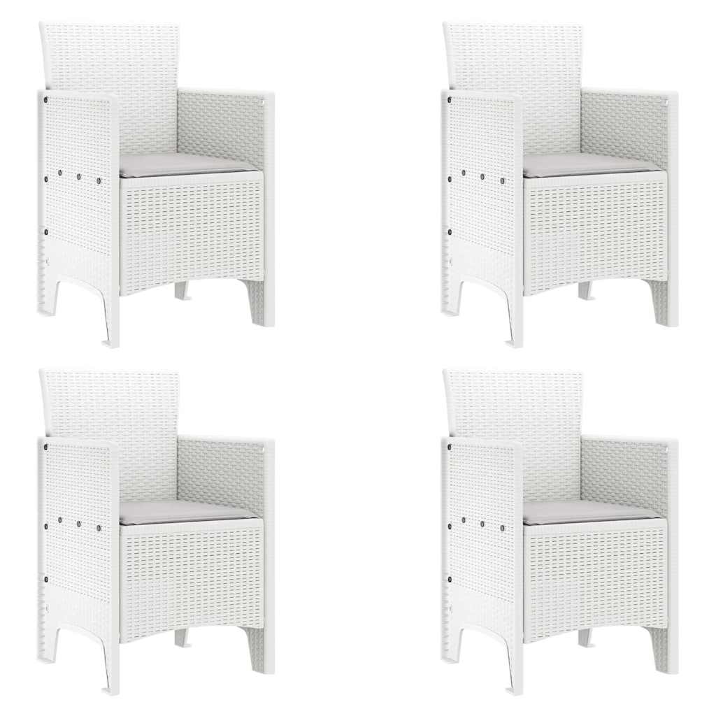 Garden Chair 4 pcs White 53 x 49 x 85 cm Polypropylene
