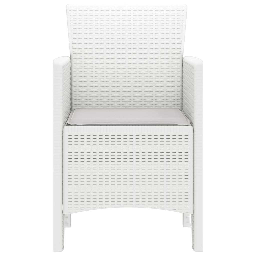 Garden Chair 4 pcs White 53 x 49 x 85 cm Polypropylene