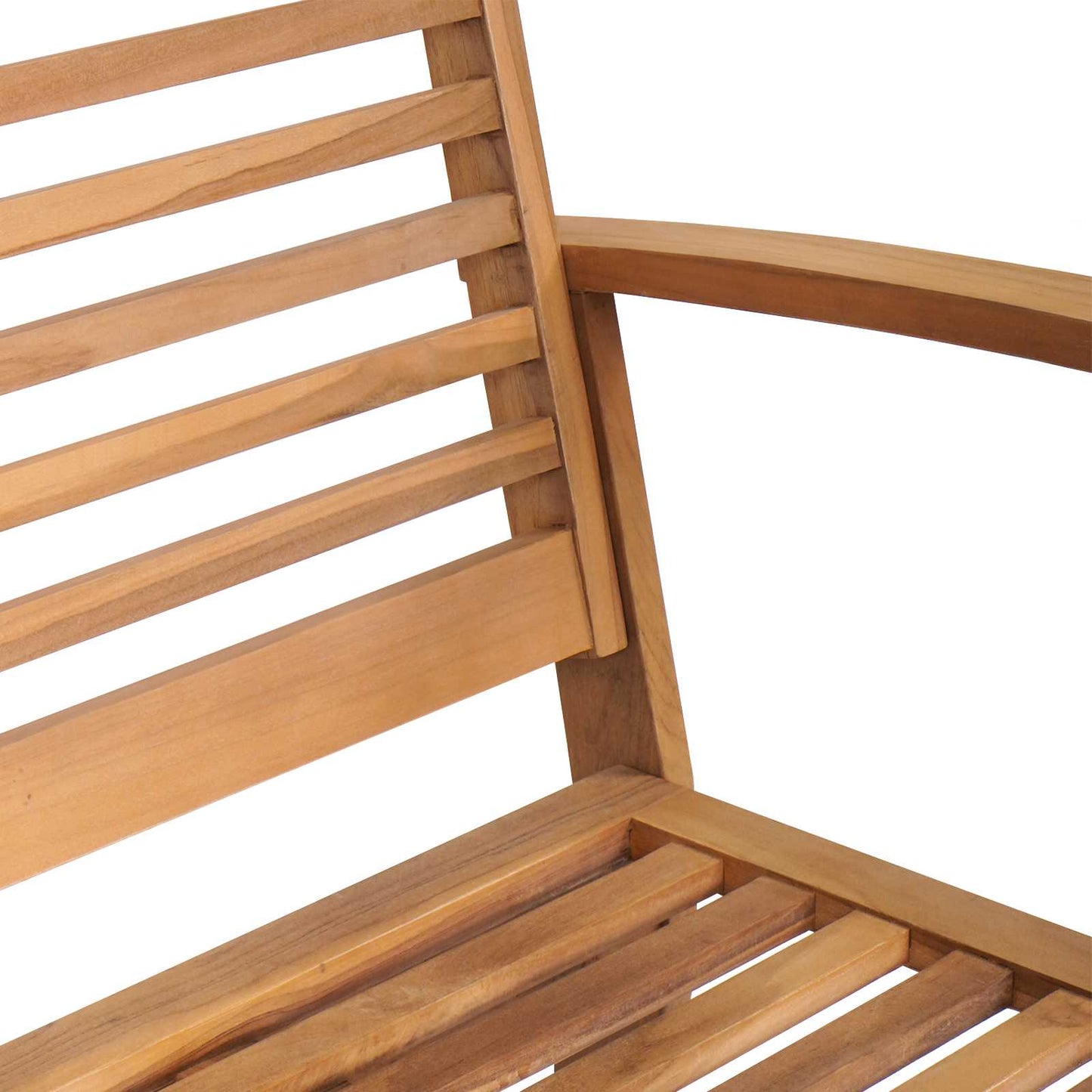 Garden Sofa Set 3 pcs Natural Solid Teak Wood