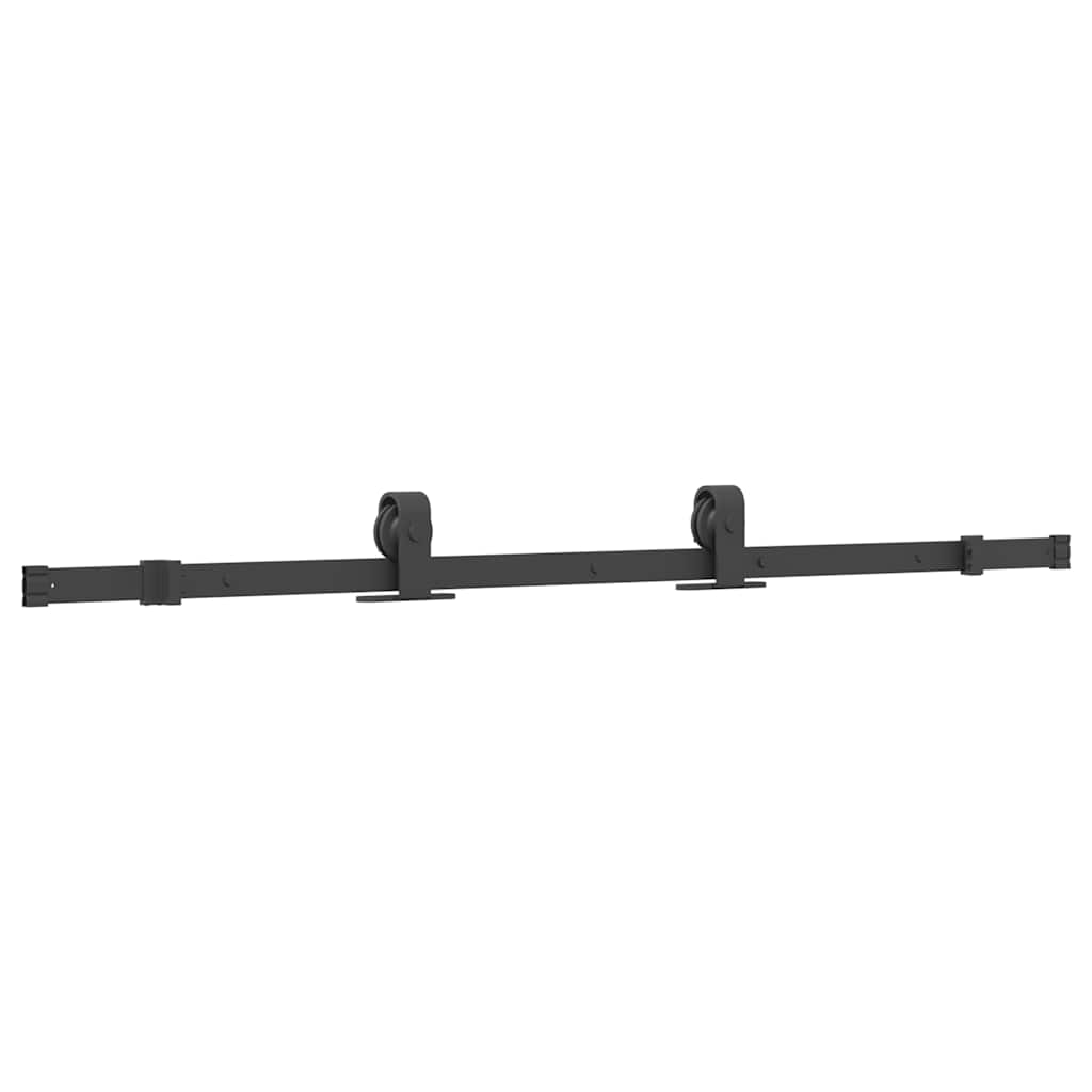 Sliding Door with Hardware Set Black 76x205 cm ESG Glass