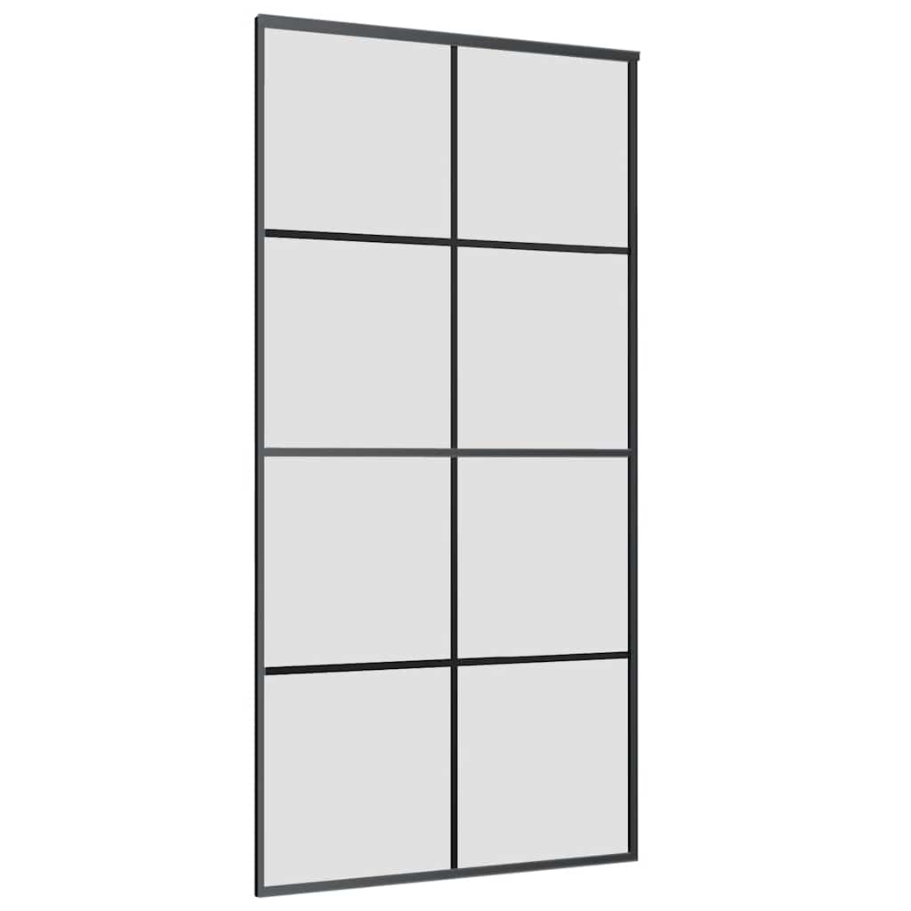 Sliding Door with Hardware Set Black 102.5x205 cm ESG Glass