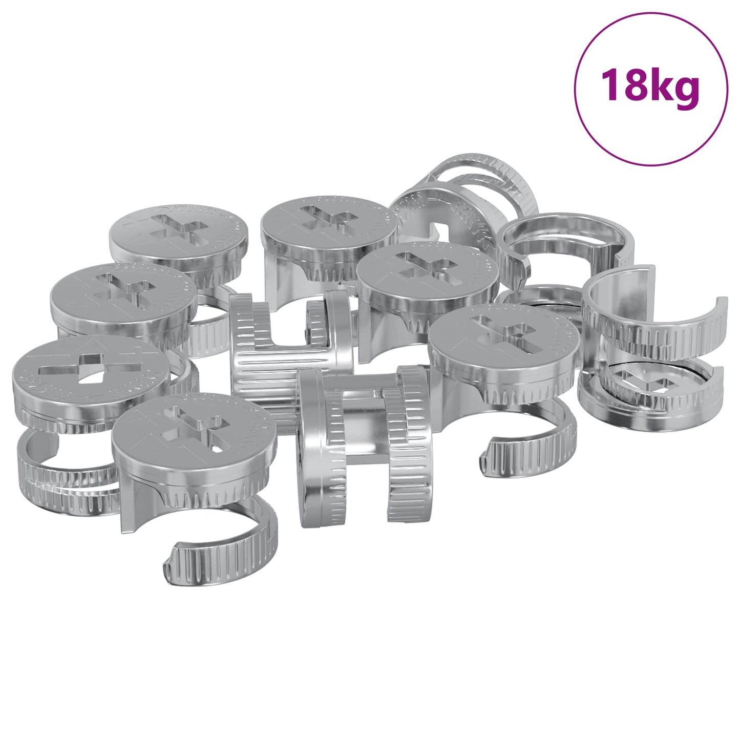 Cam Lock Nuts 8372 pcs Silver Metal