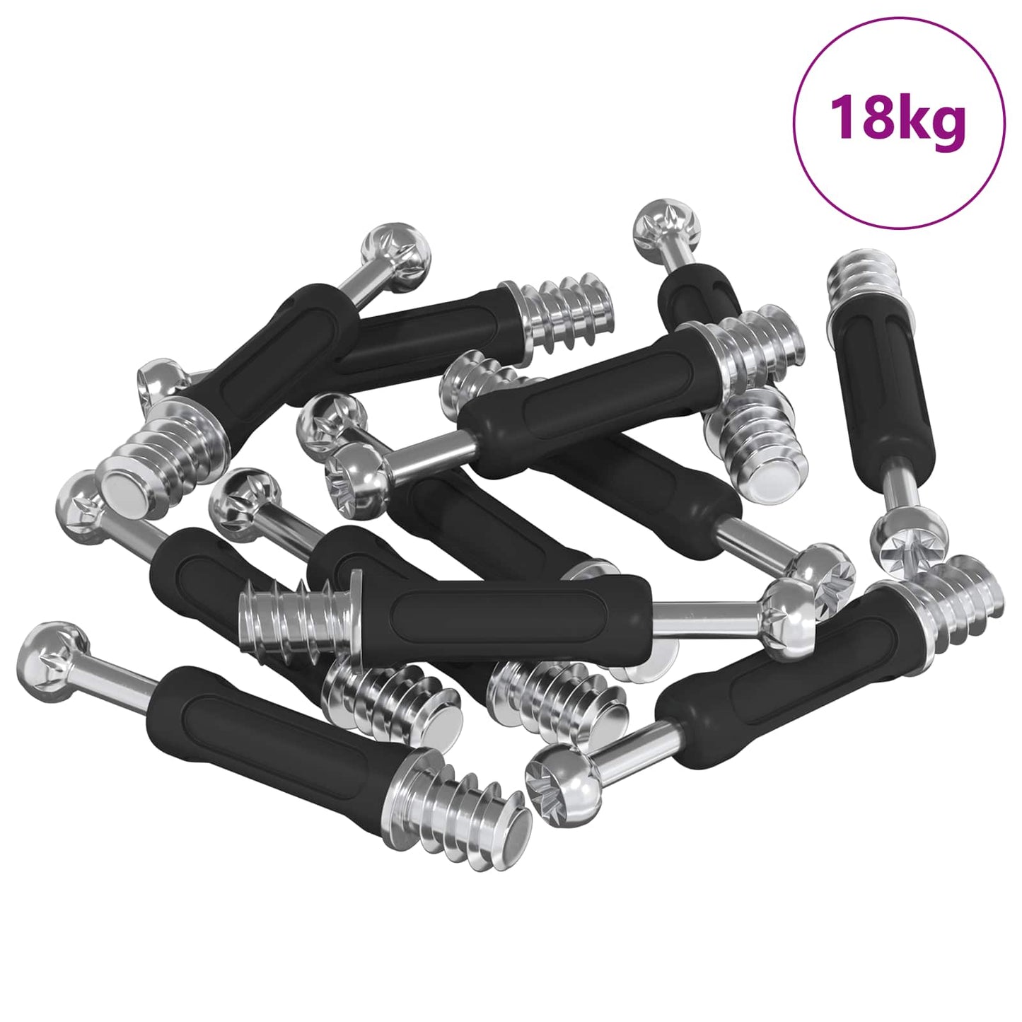 Cam Lock Screw 4000 pcs Silver and Black Metal