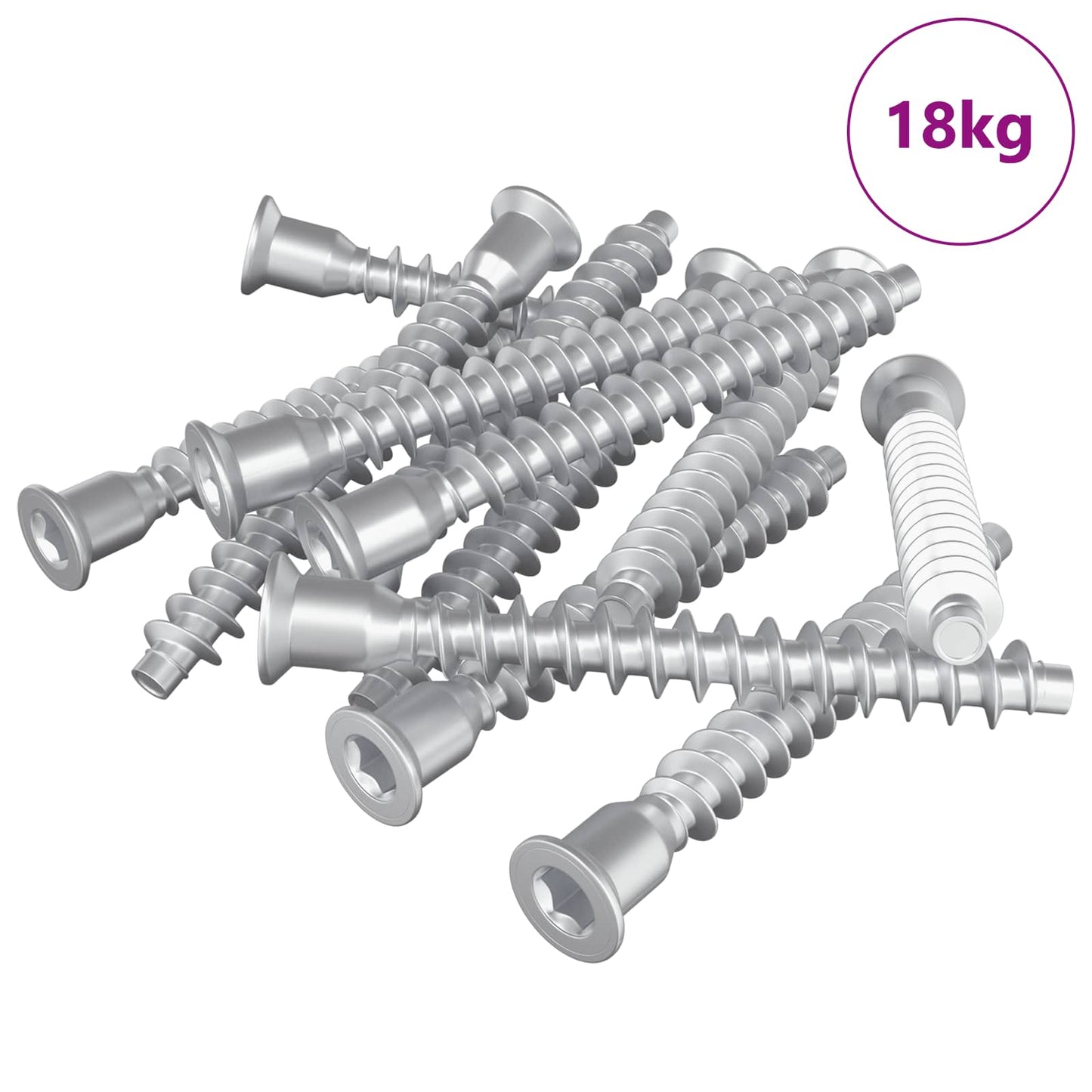 Confirmat Screws 2100 pcs Silver Metal