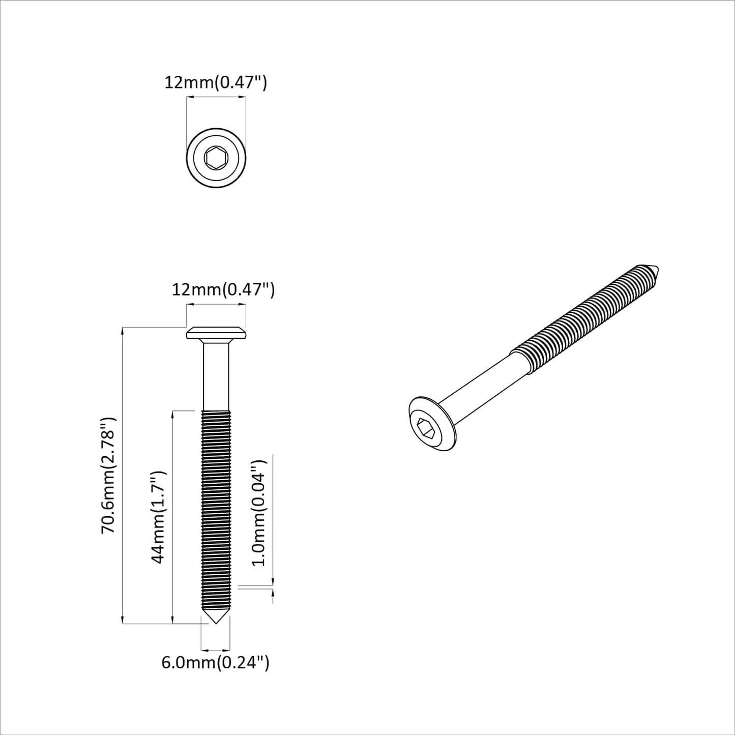 Furniture Screws 1400 pcs Silver Steel