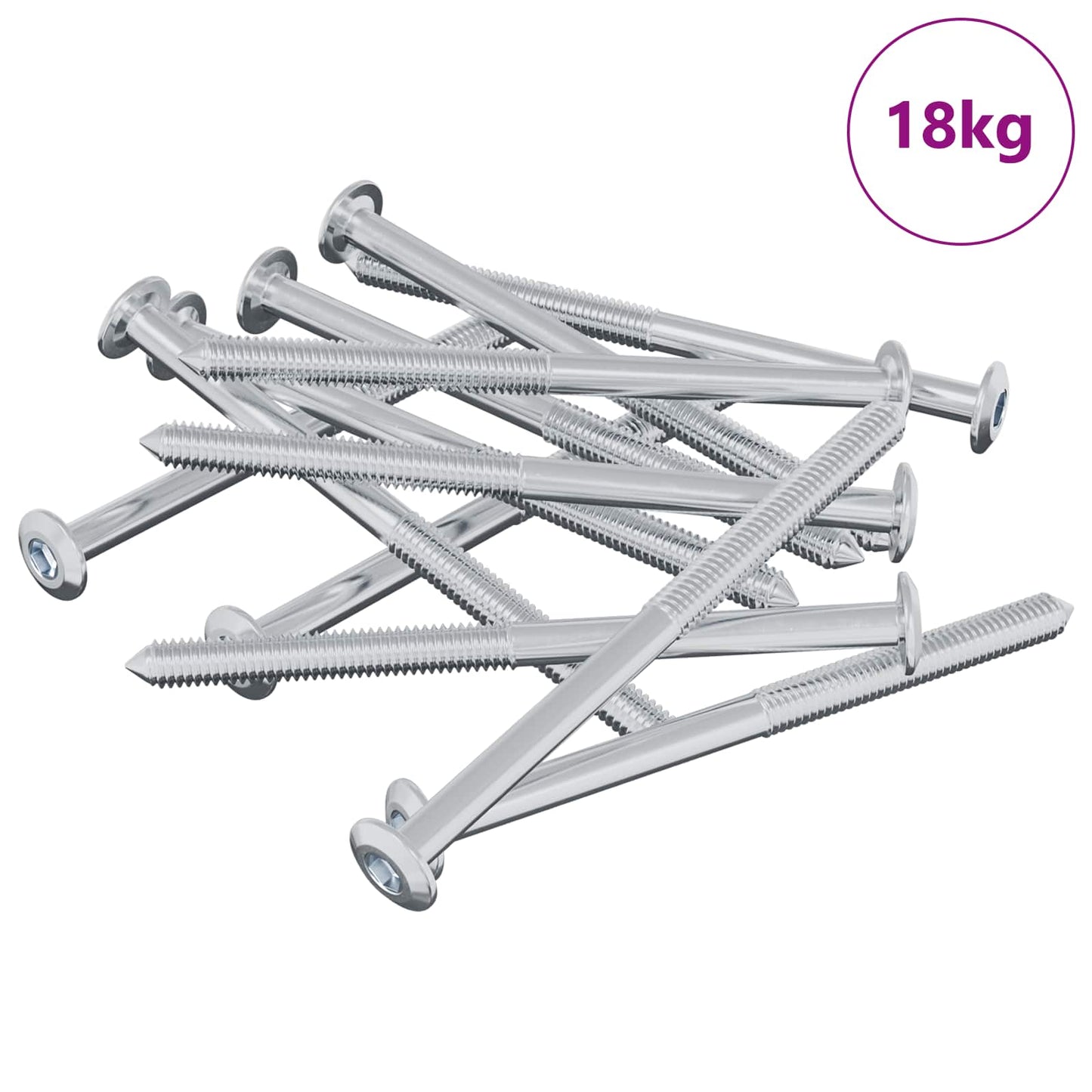 Screw 1200 pcs Silver M6 x 85 mm Steel