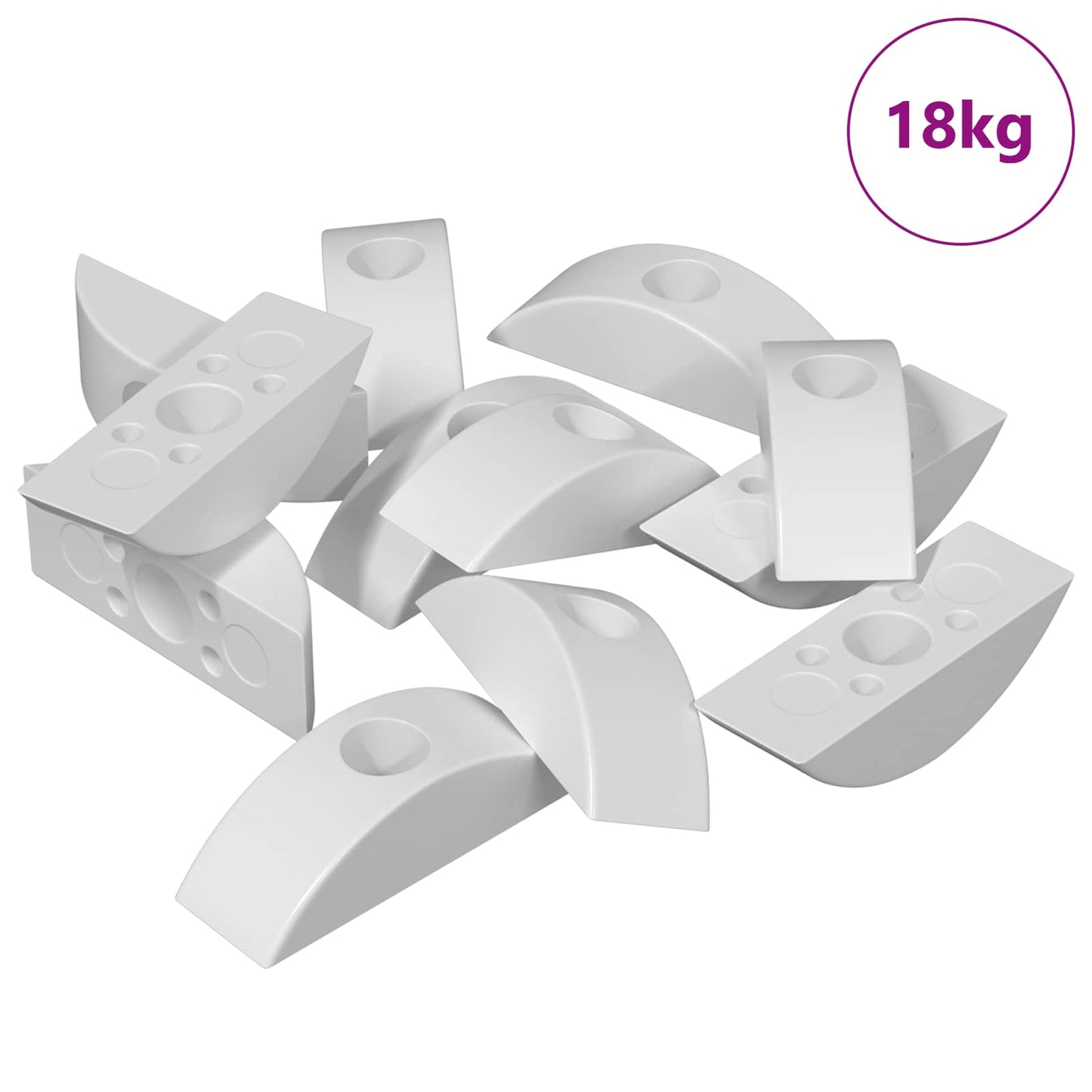 Half-moon Washer 13000 pcs White Polypropylene