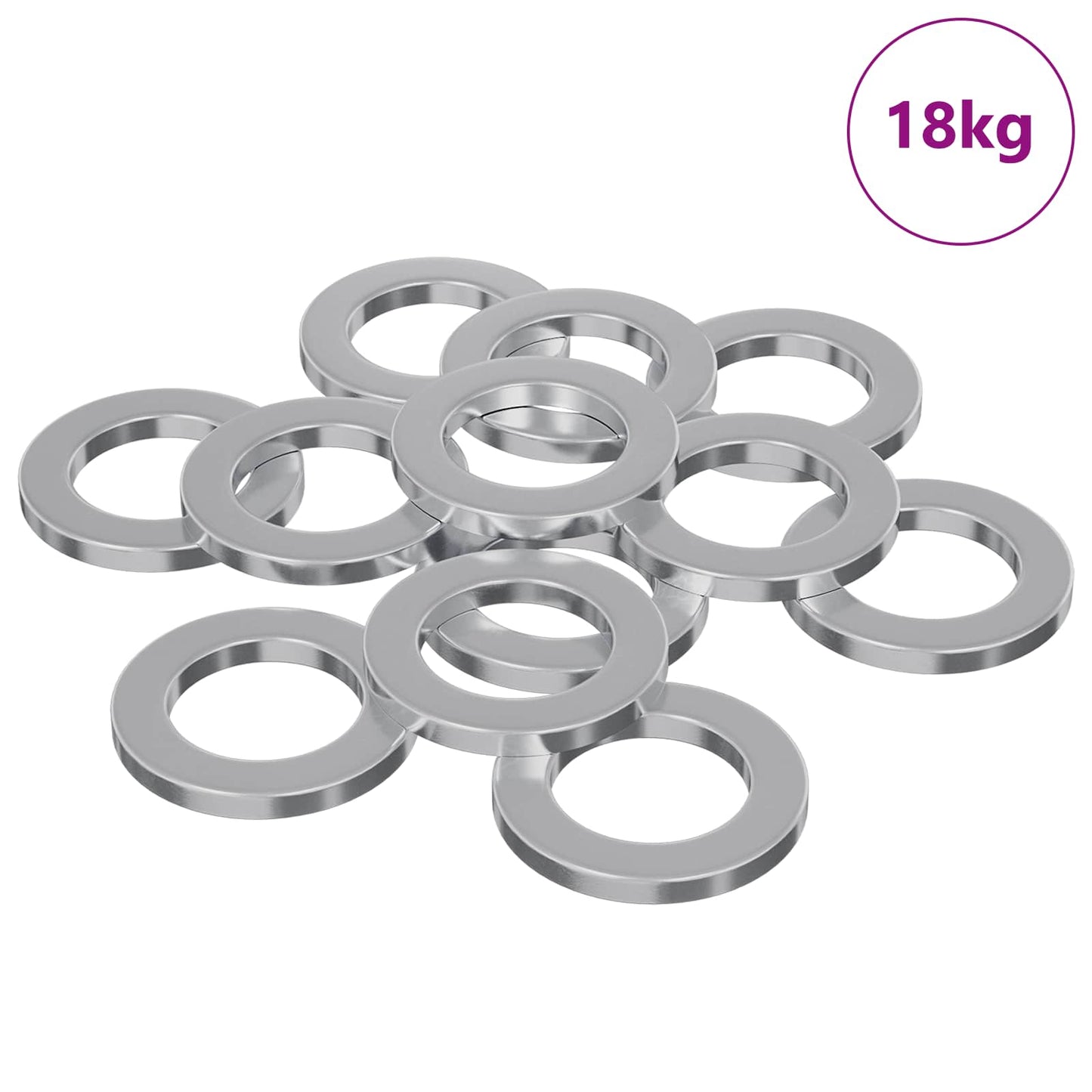 Washers 50000 pcs Silver Iron