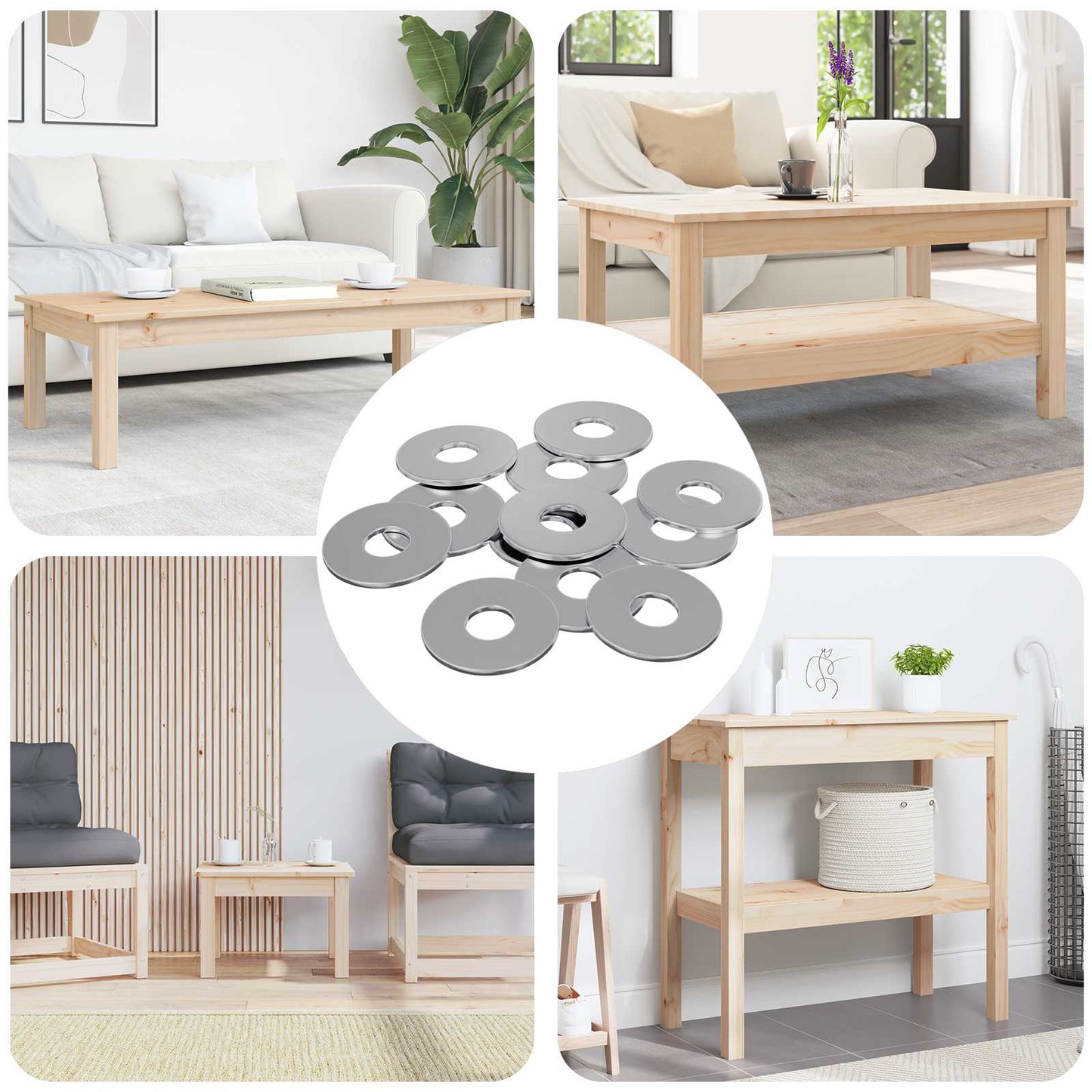 Washers 9000 pcs Silver Iron