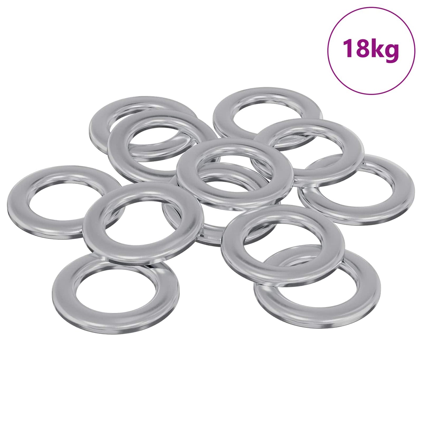 Washers 52941 pcs Silver Iron