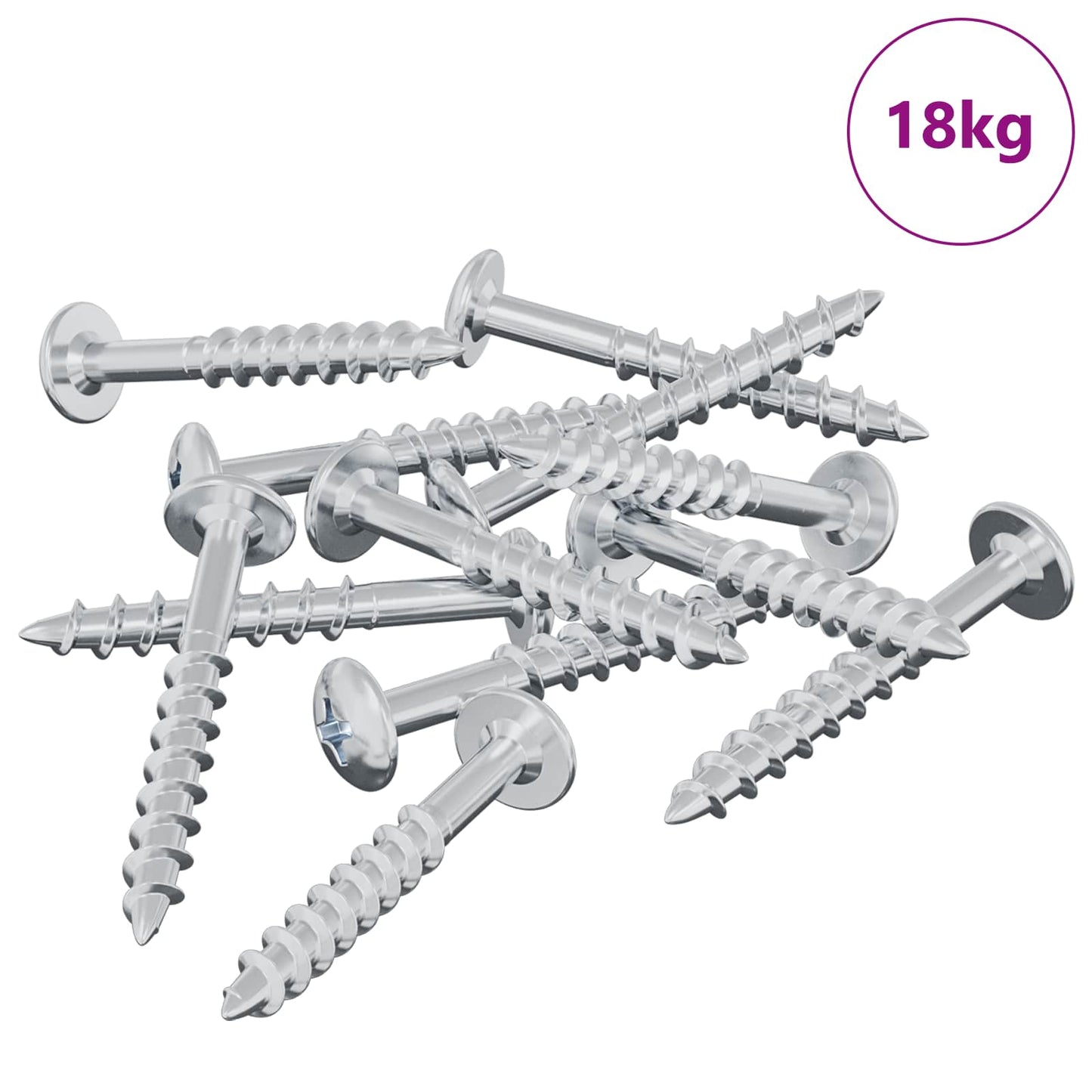 Screw 7792 pcs Silver 9.8 x 35 mm Iron