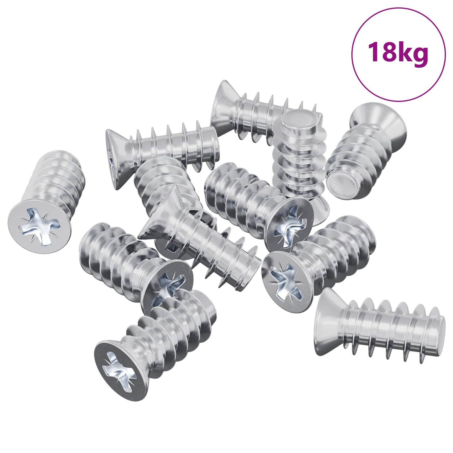 Screw 10909 pcs Silver M6 x 12 mm Iron