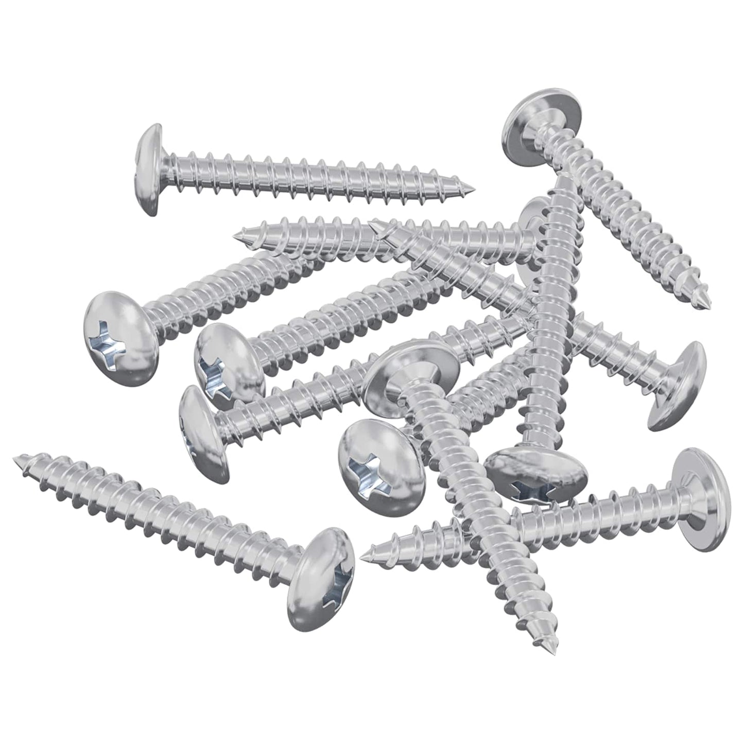 Wood Screws 8451 pcs Silver Steel