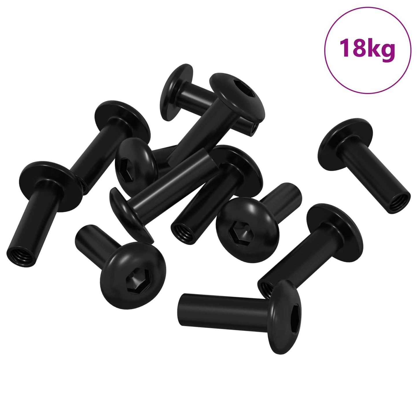 Sleeve Nuts 8451 pcs Black Metal
