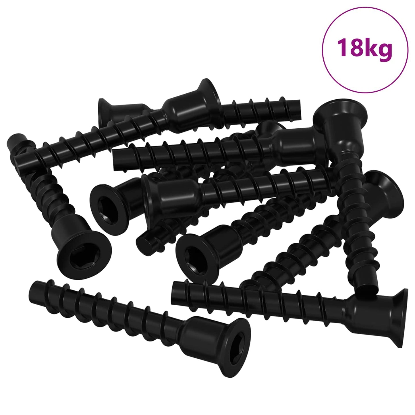 Socket Cap Head Screw 3072 pcs Black 7 x 40 mm Iron