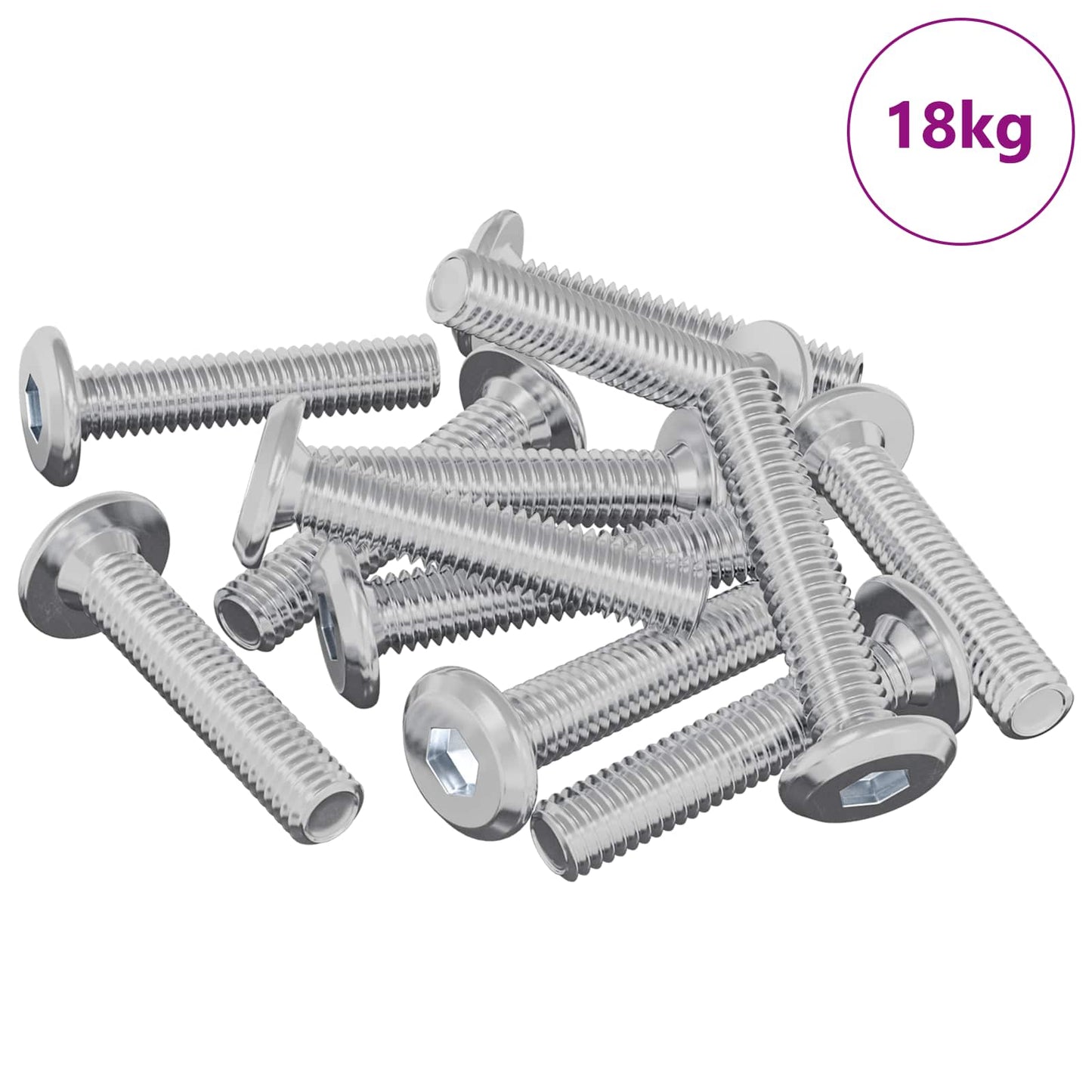 Lock Screw Plain 2647 pcs Silver Steel