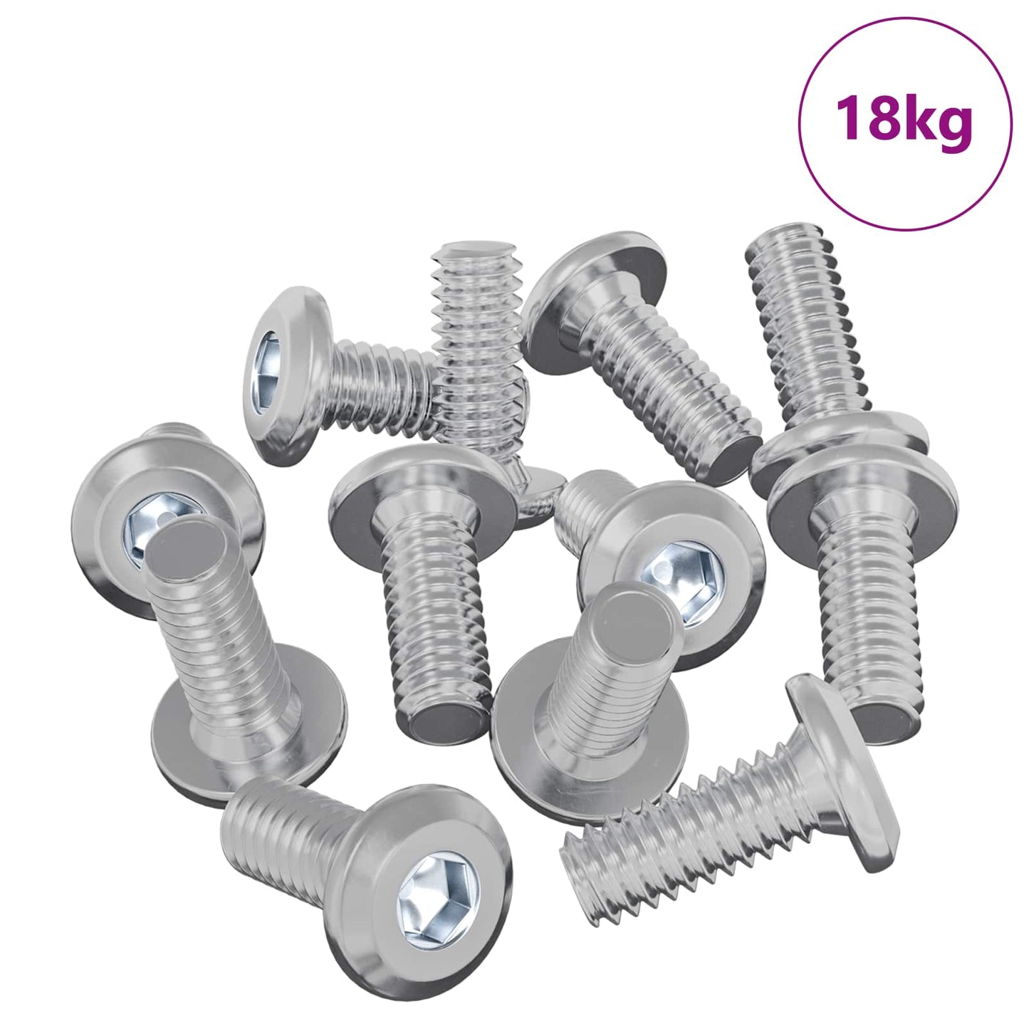 Head Lock Screw 3600 pcs Silver Steel