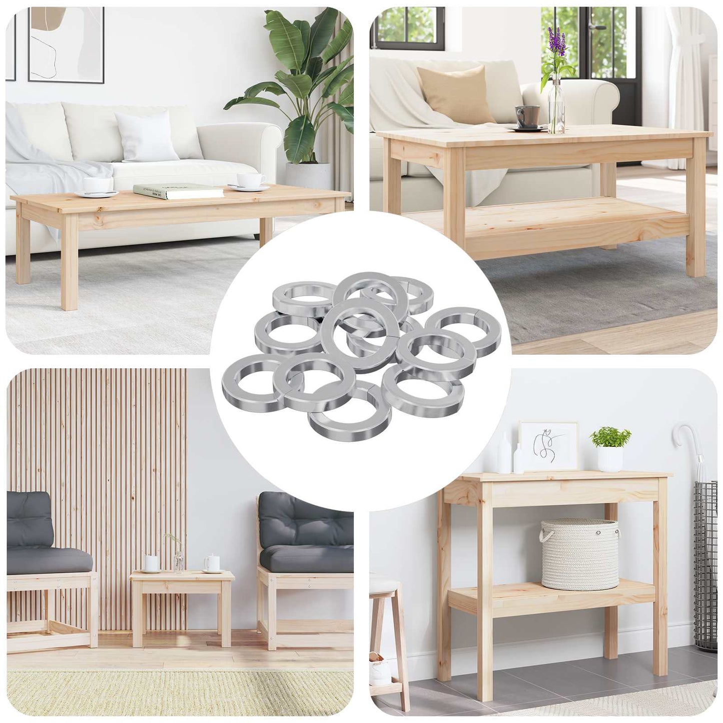 Spring Washer 15929 pcs White Iron