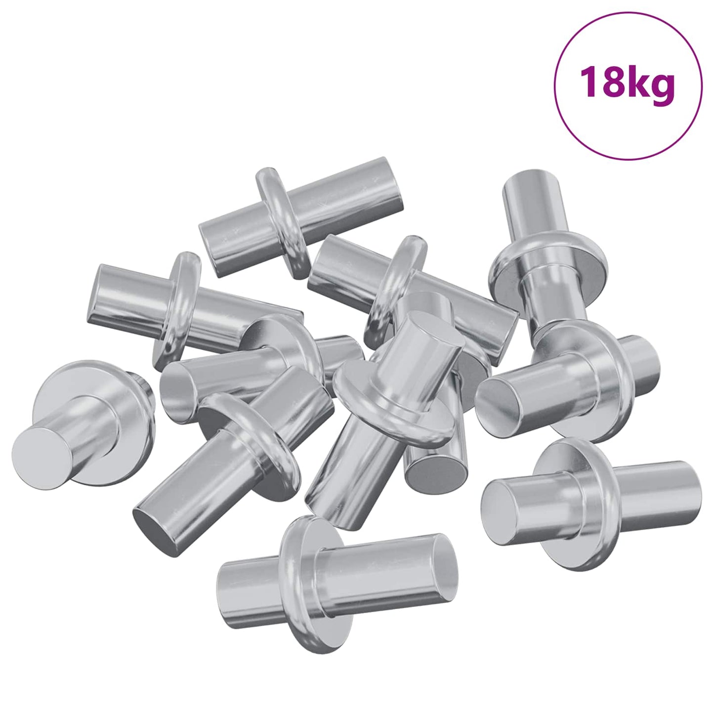 Shelf Peg 4500 pcs Silver 8.6 x 8.6 x 14.6 mm Steel