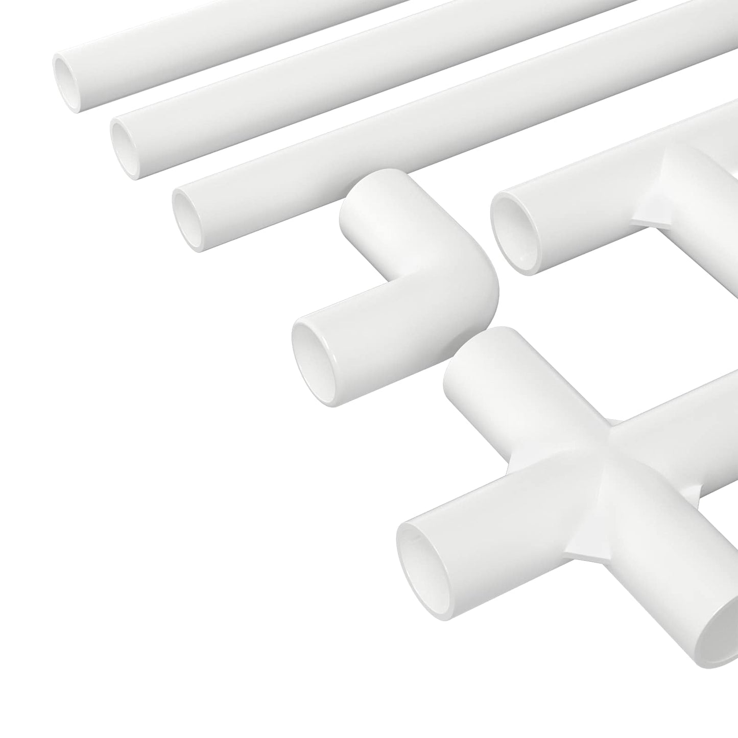 PVC Pipe 12 pcs White 12.2 x 1.8 x 500 mm PP and PE