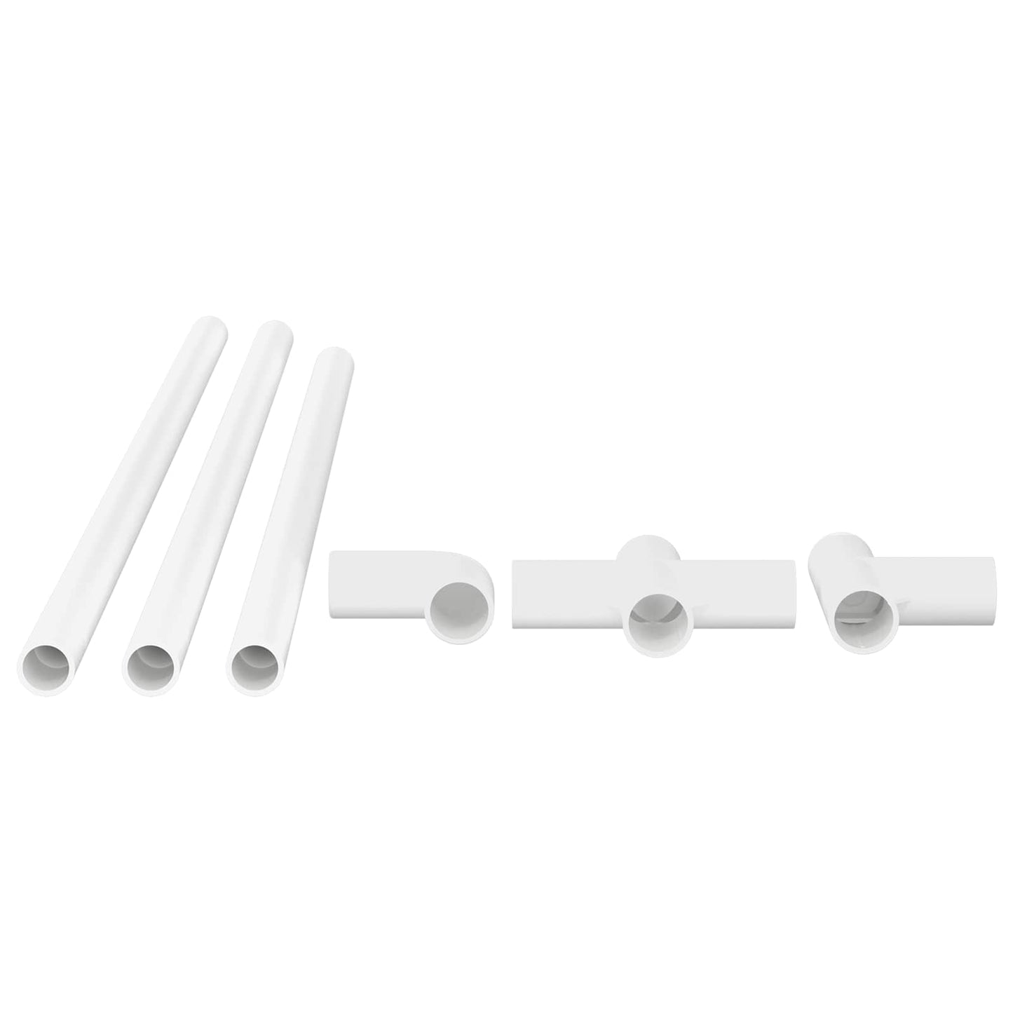 PVC Pipe 12 pcs White 12.2 x 1.8 x 500 mm PP and PE
