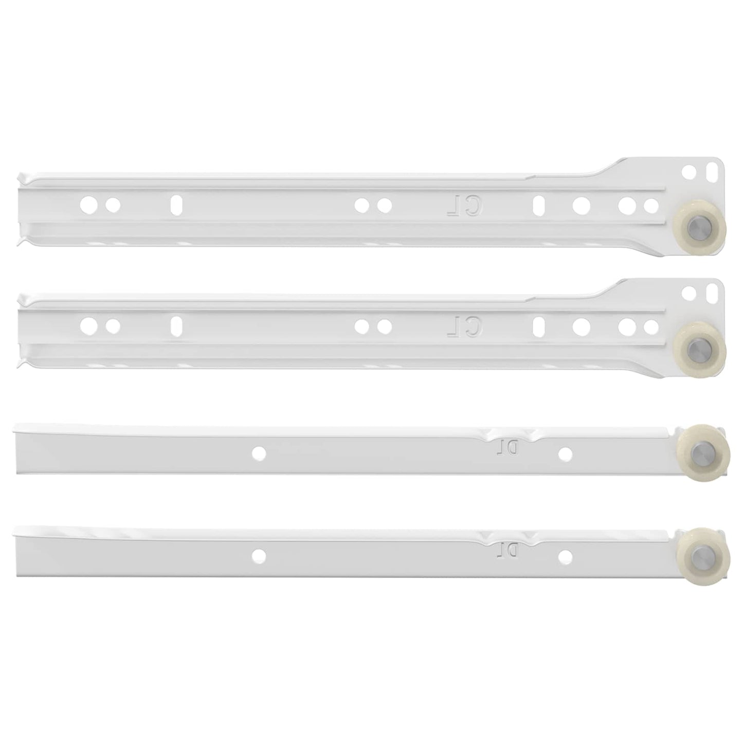Drawer Slide 12 pcs White 250 mm Steel
