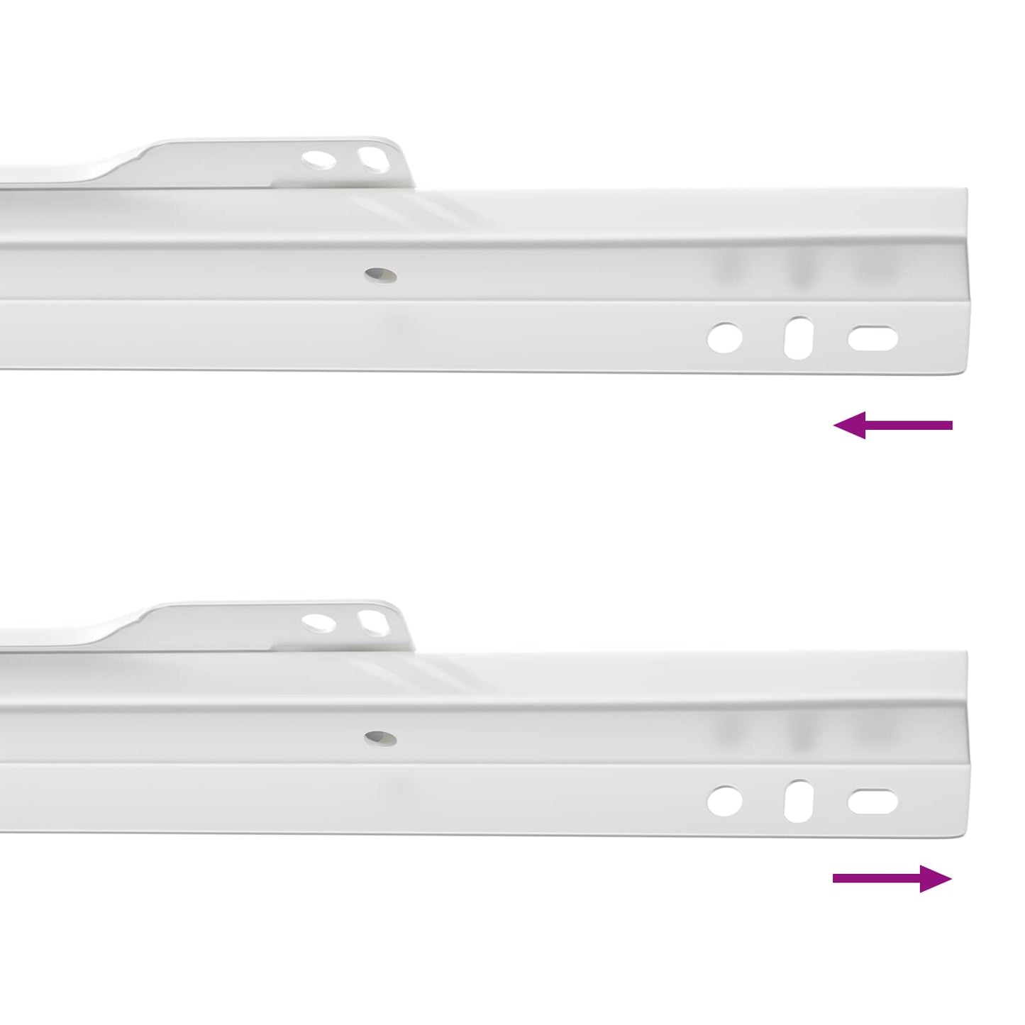 Drawer Slide 87 pcs White Steel