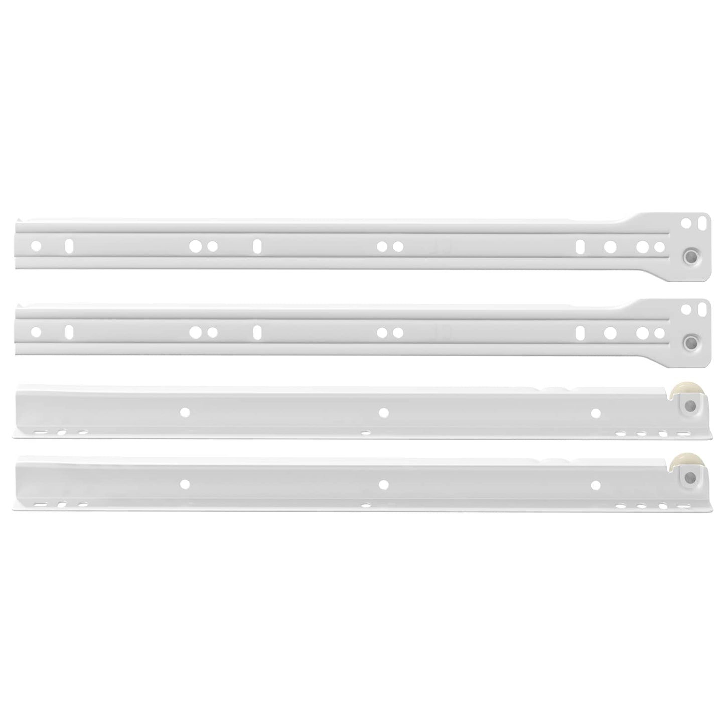 Drawer Slide 12 pcs White 350 mm Steel