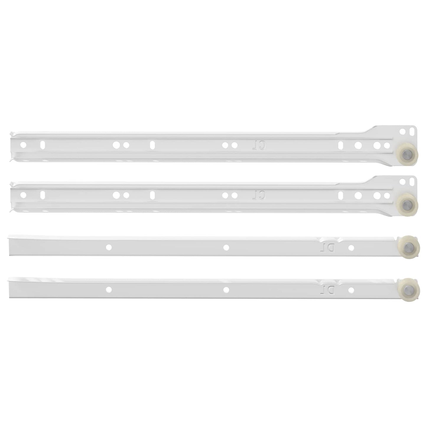Drawer Slide 12 pcs White 350 mm Steel