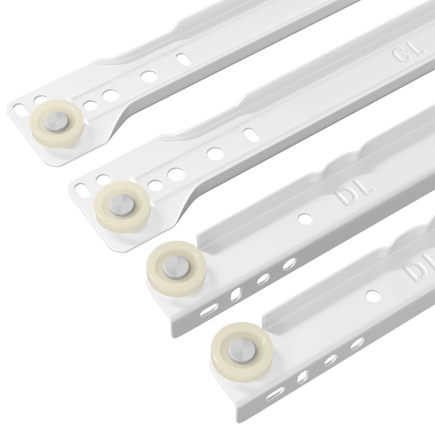 Drawer Slide 63 pcs White Steel
