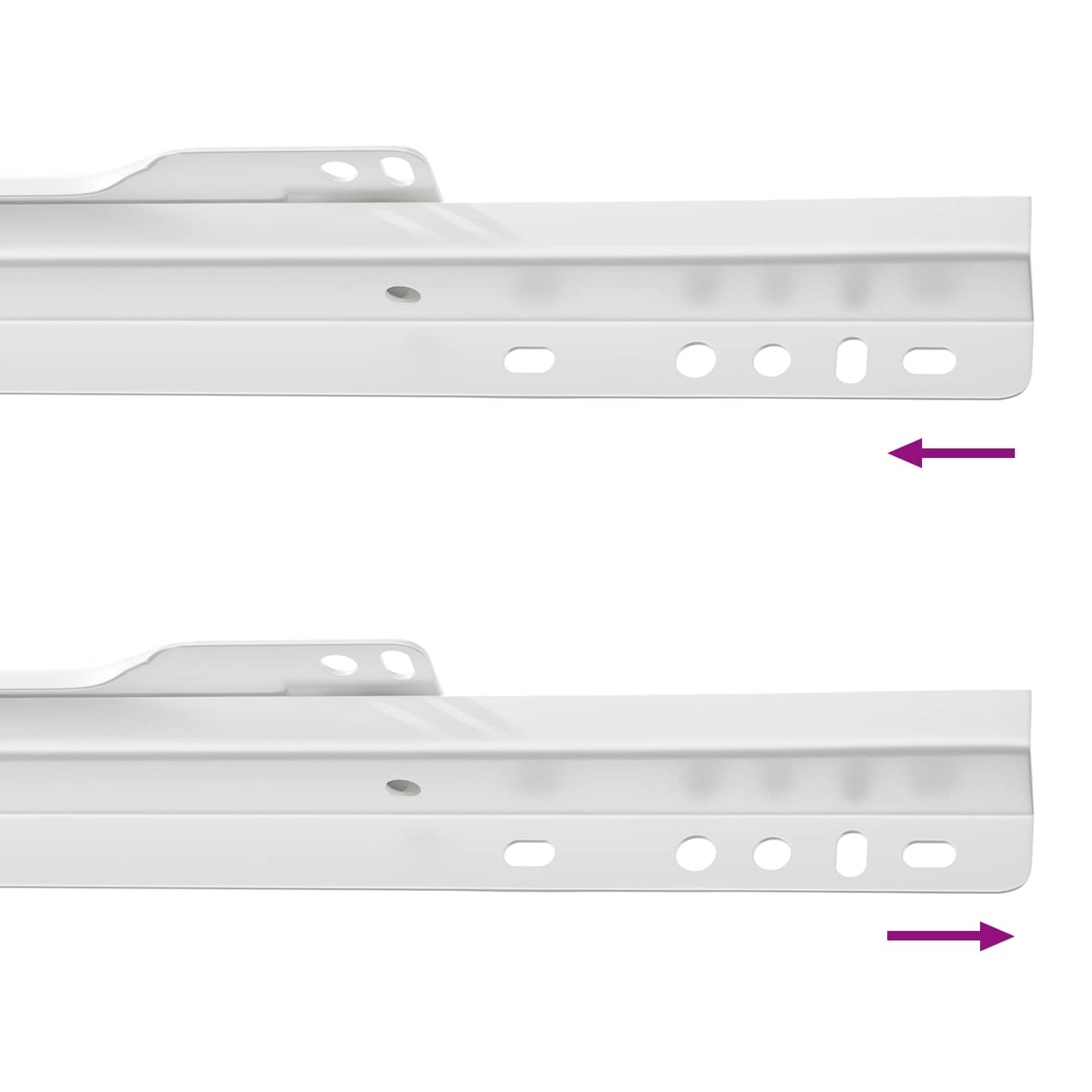 Drawer Slide 55 pcs White Steel