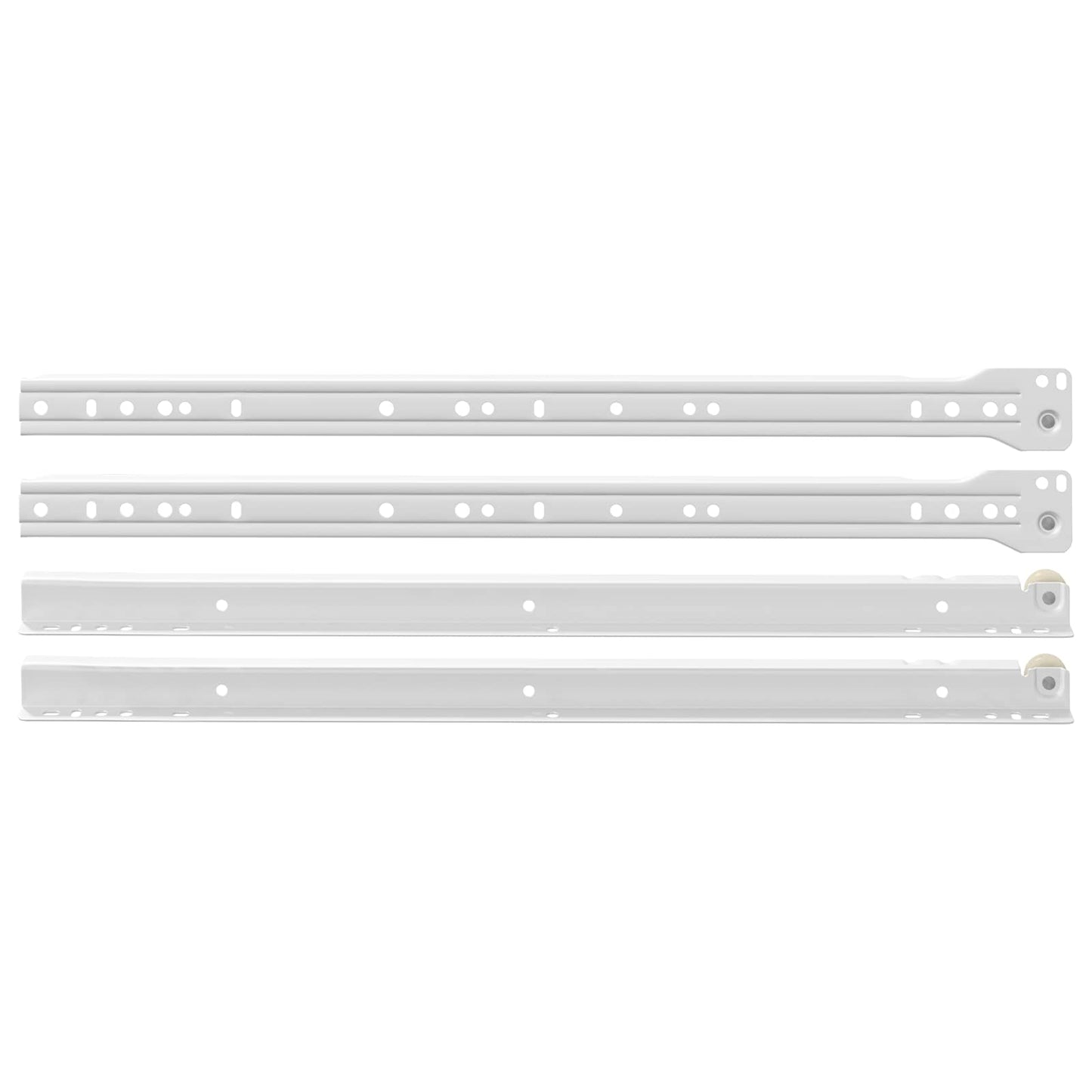 Drawer Slide 12 pcs White 450 mm Steel