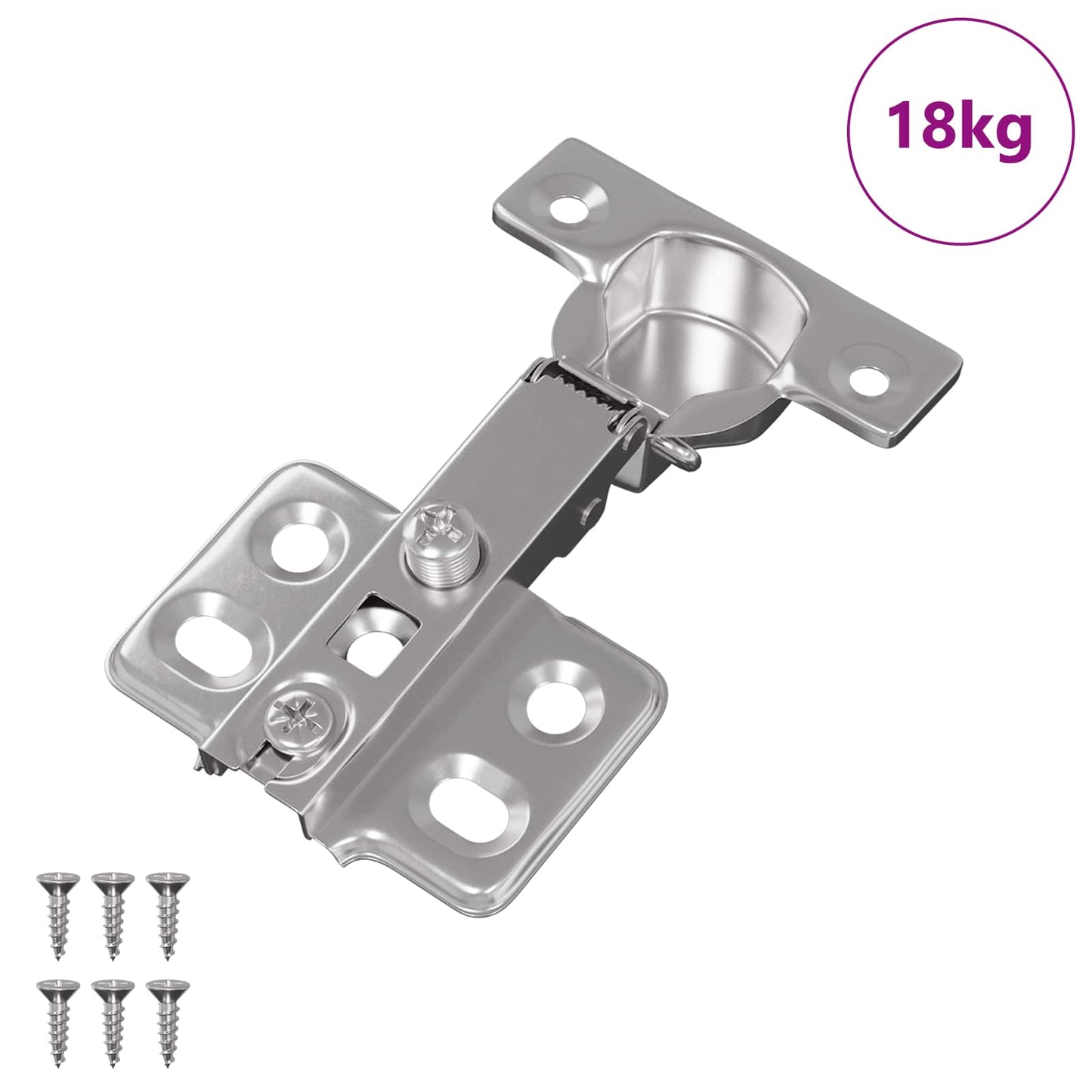 Hinge 257 pcs Nickel 85 x 52.5 x 9.5 mm Iron