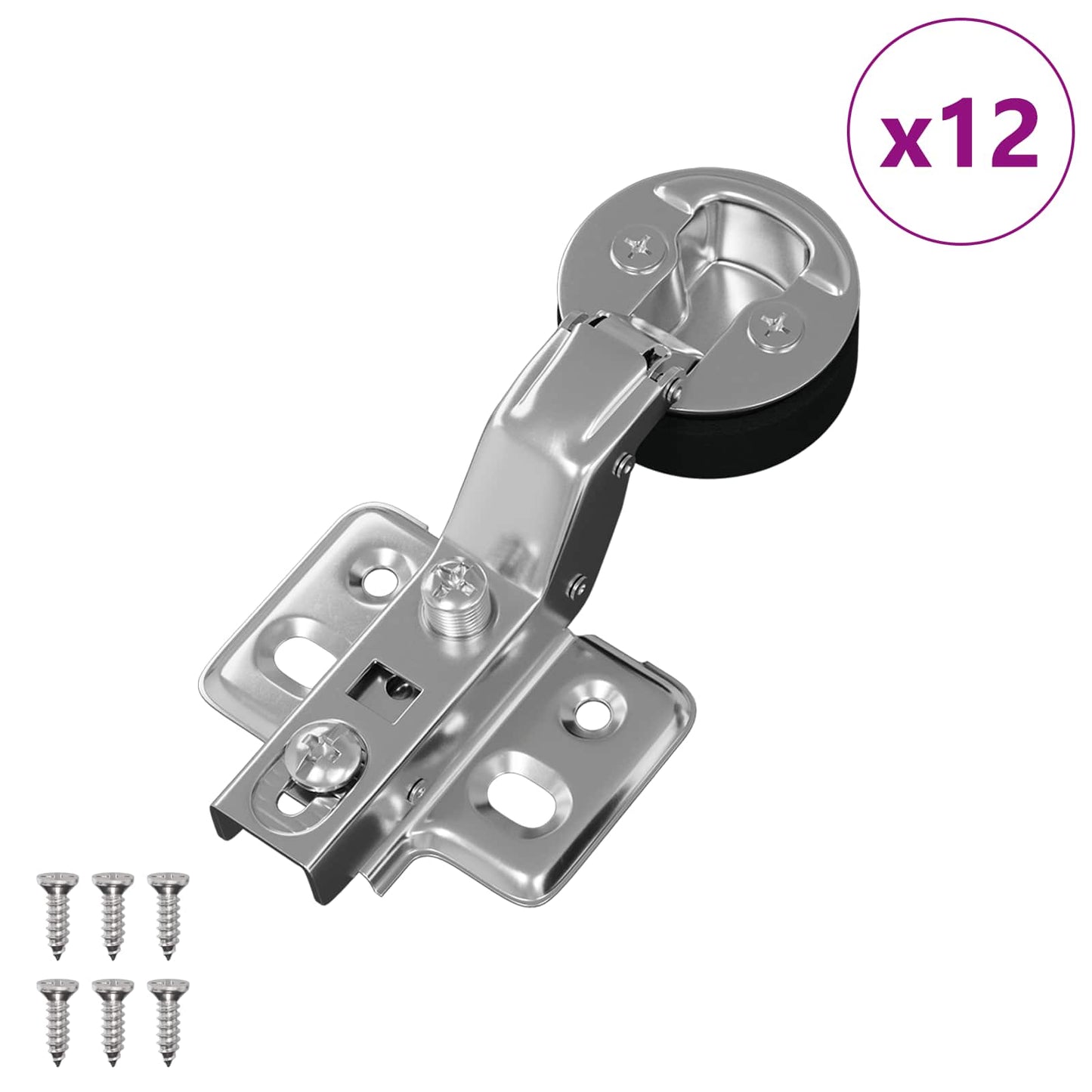 Hinge 12 pcs Silver 35 mm Iron