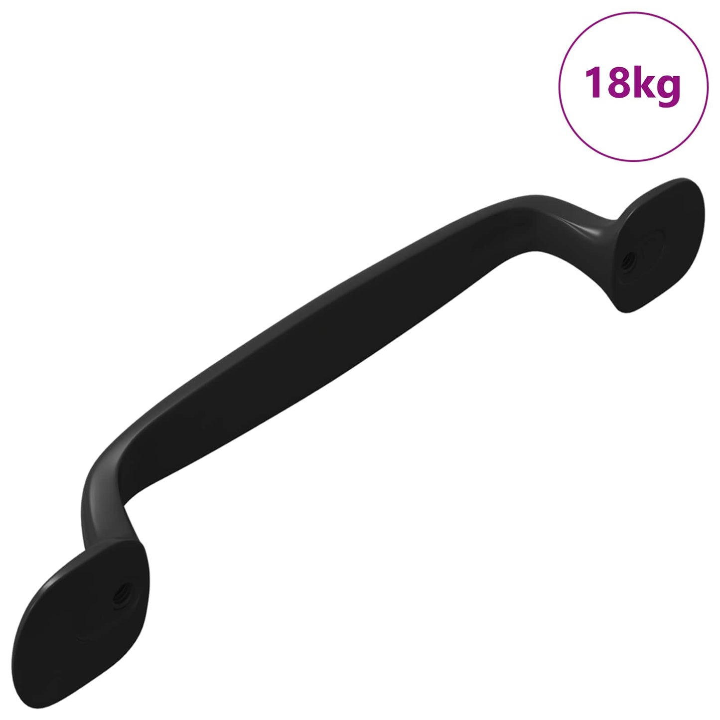Furniture Handle 250 pcs Black 130 x 19.4 x 22.3 mm Aluminium