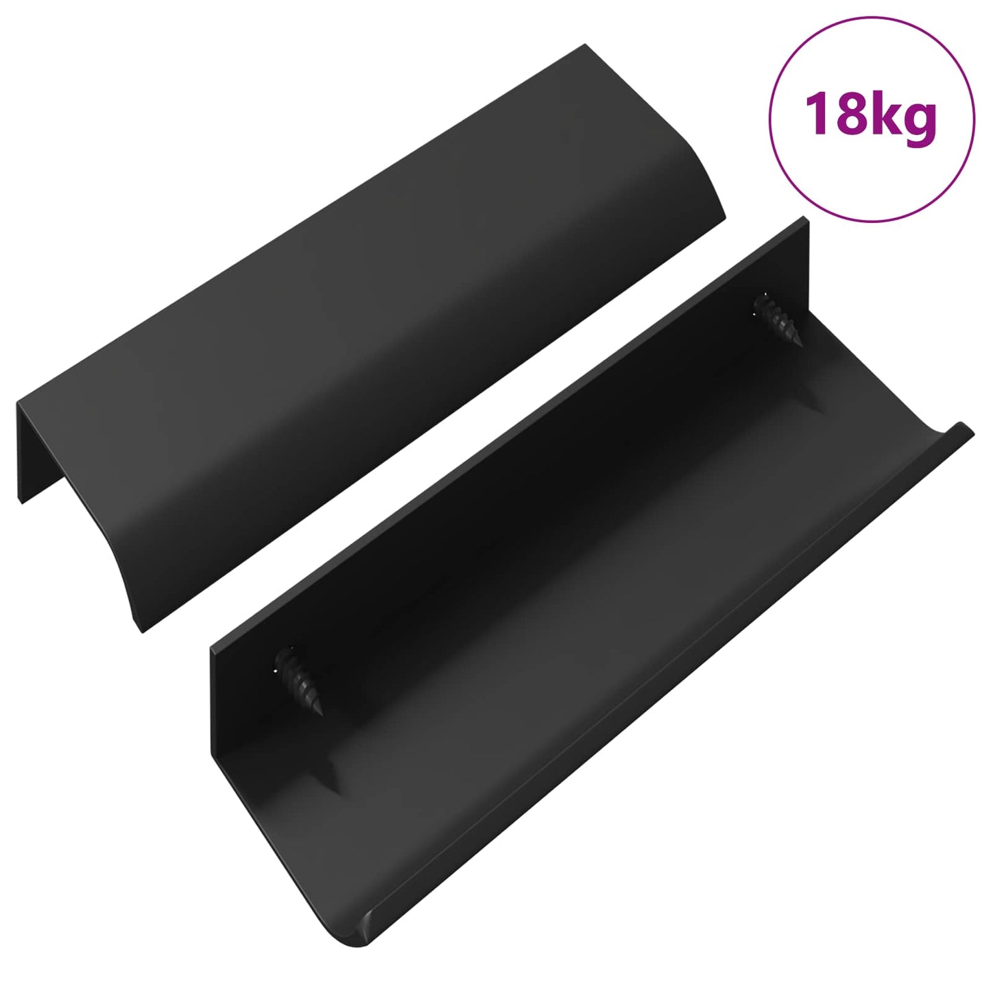 Handle 725 pcs Black 120 x 39.6 x 17 mm Aluminium