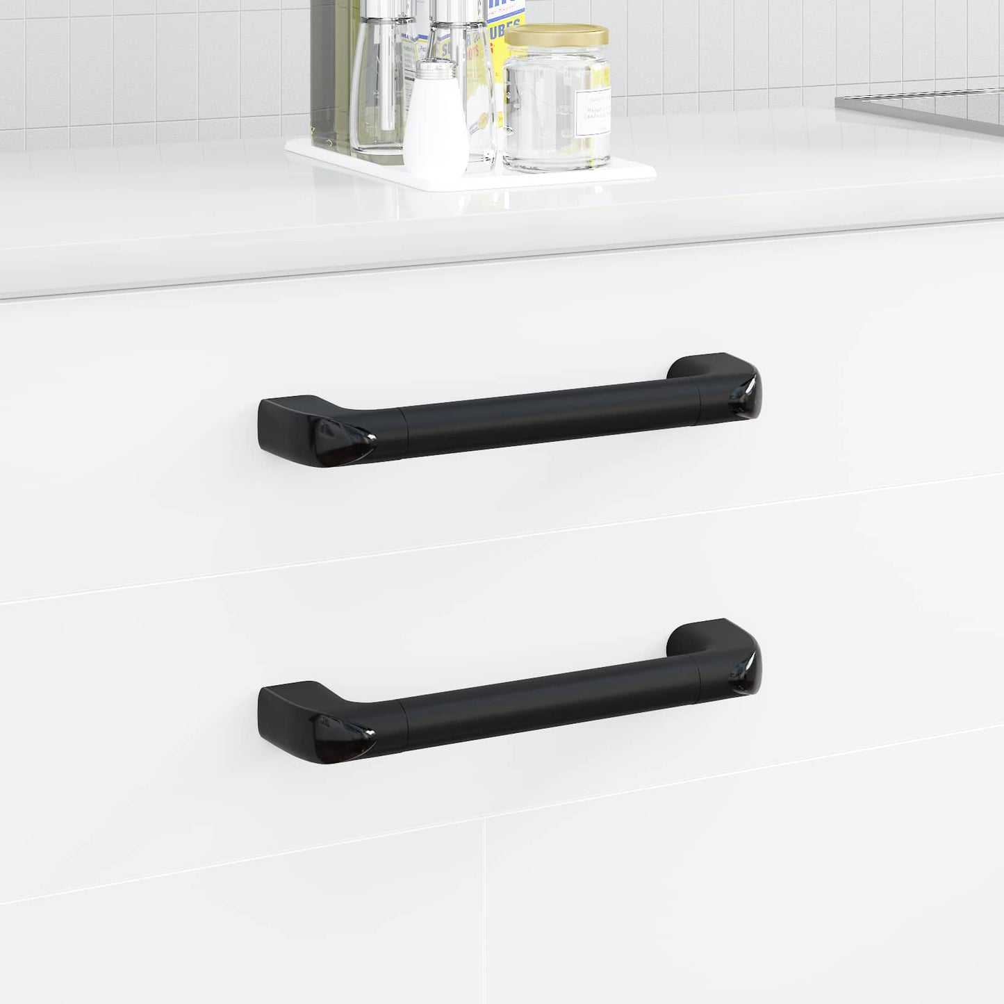 Handle Plain 69 pcs Black 380 x 34 x 85 mm Aluminium and PP