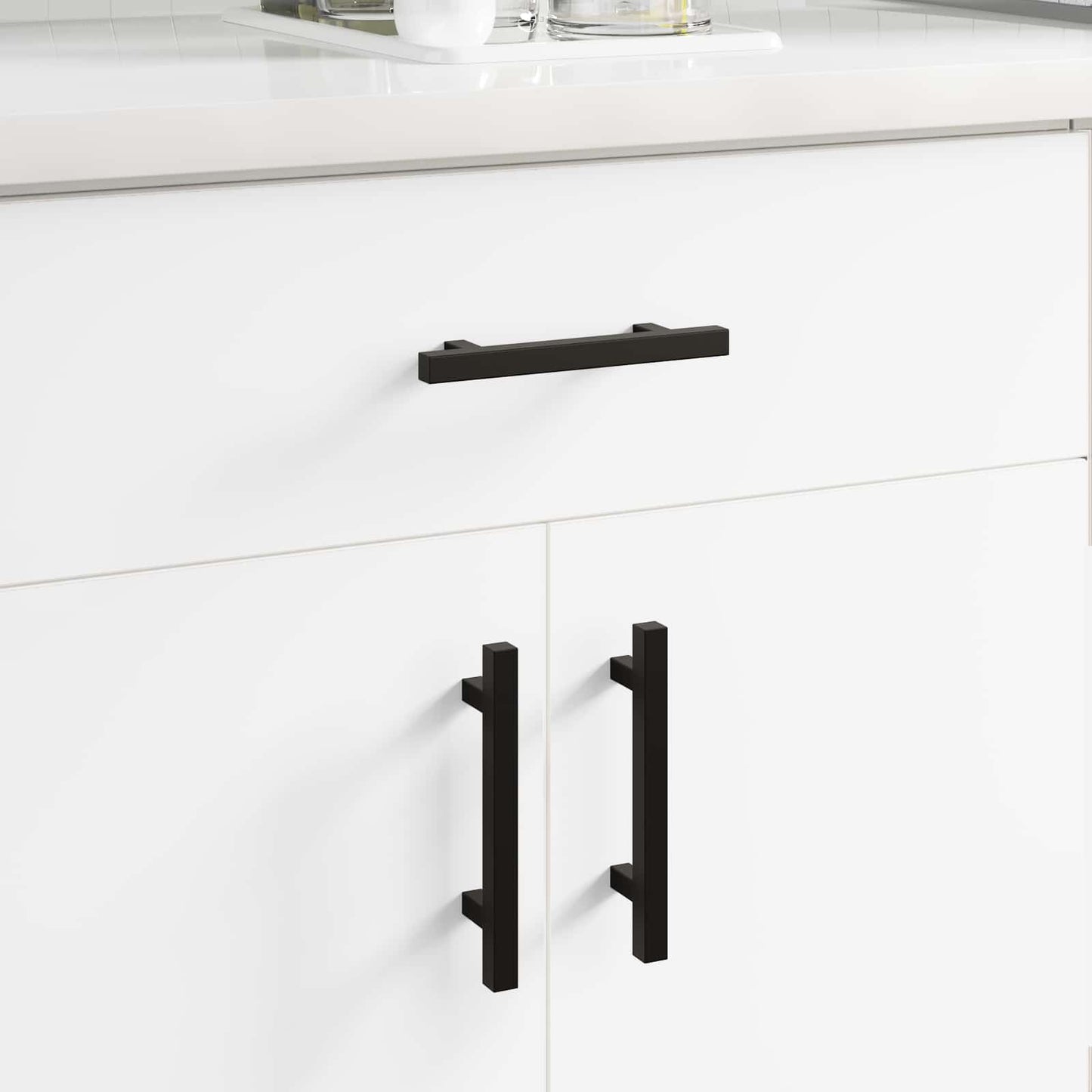 Cabinet Handle 12 pcs Black 150 x 12.3 x 35.2 mm