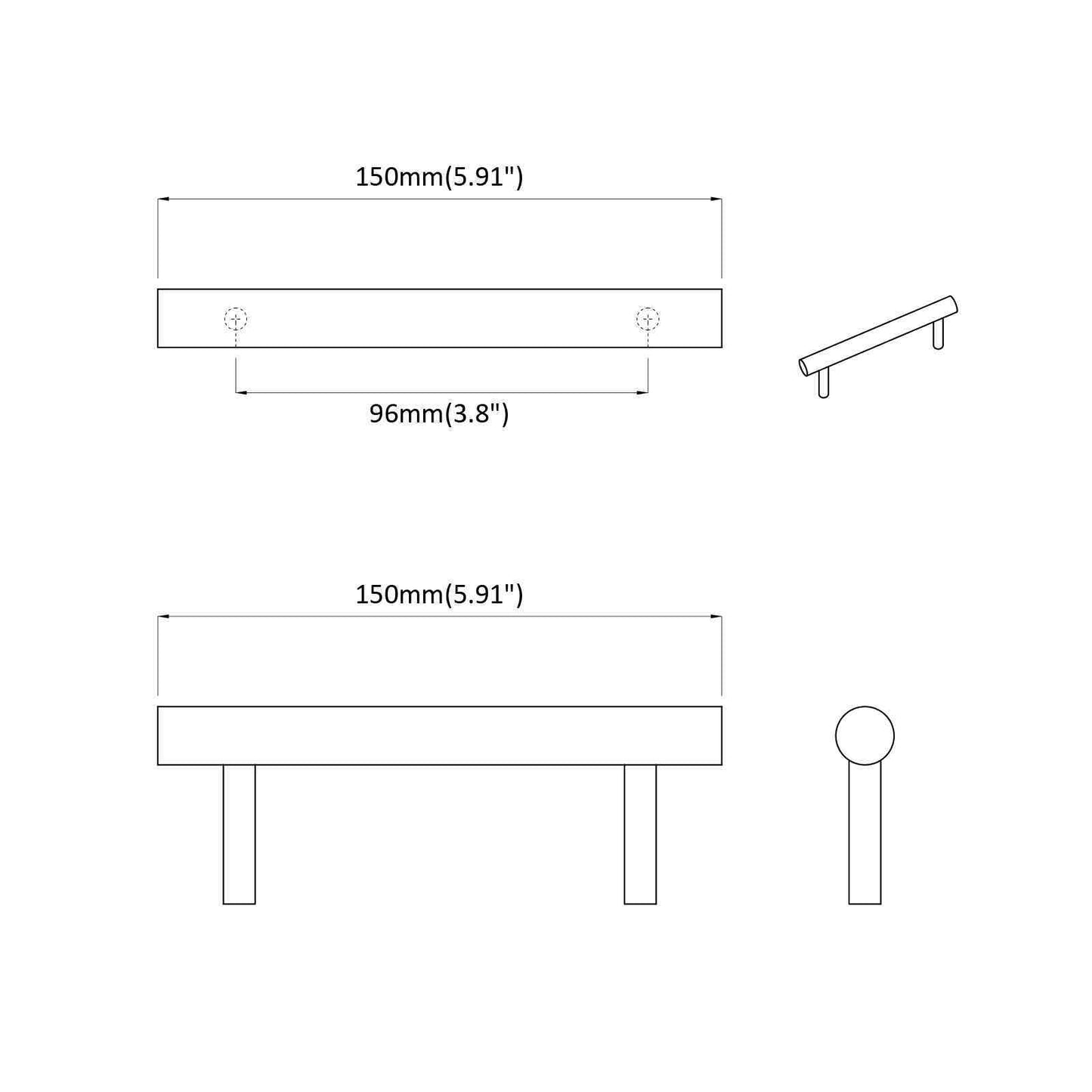 Cabinet Handle 12 pcs Gold 150 mm Stainless Steel